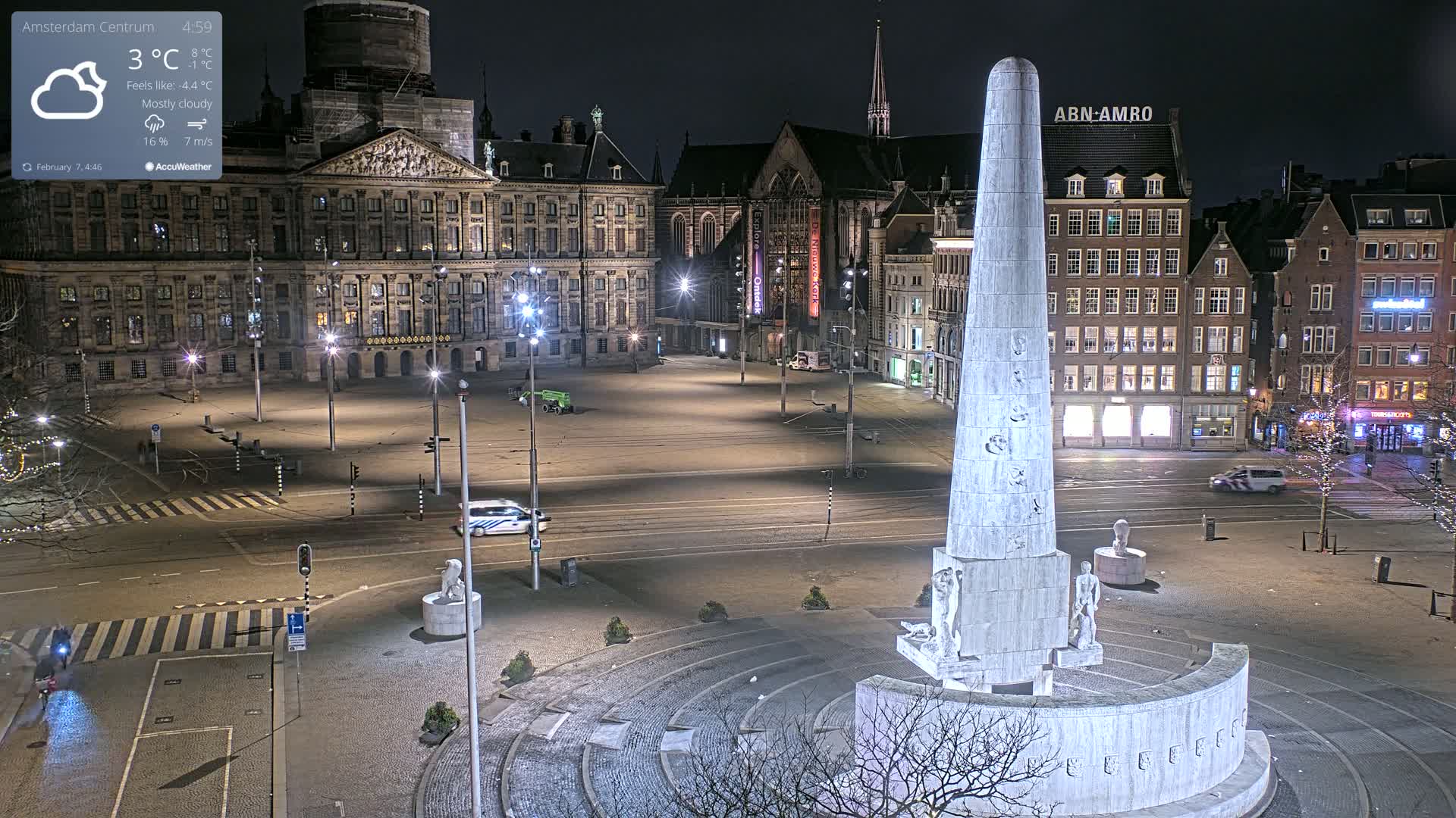Amsterdam De Dam Square Live Cam - North Holland, Netherlands