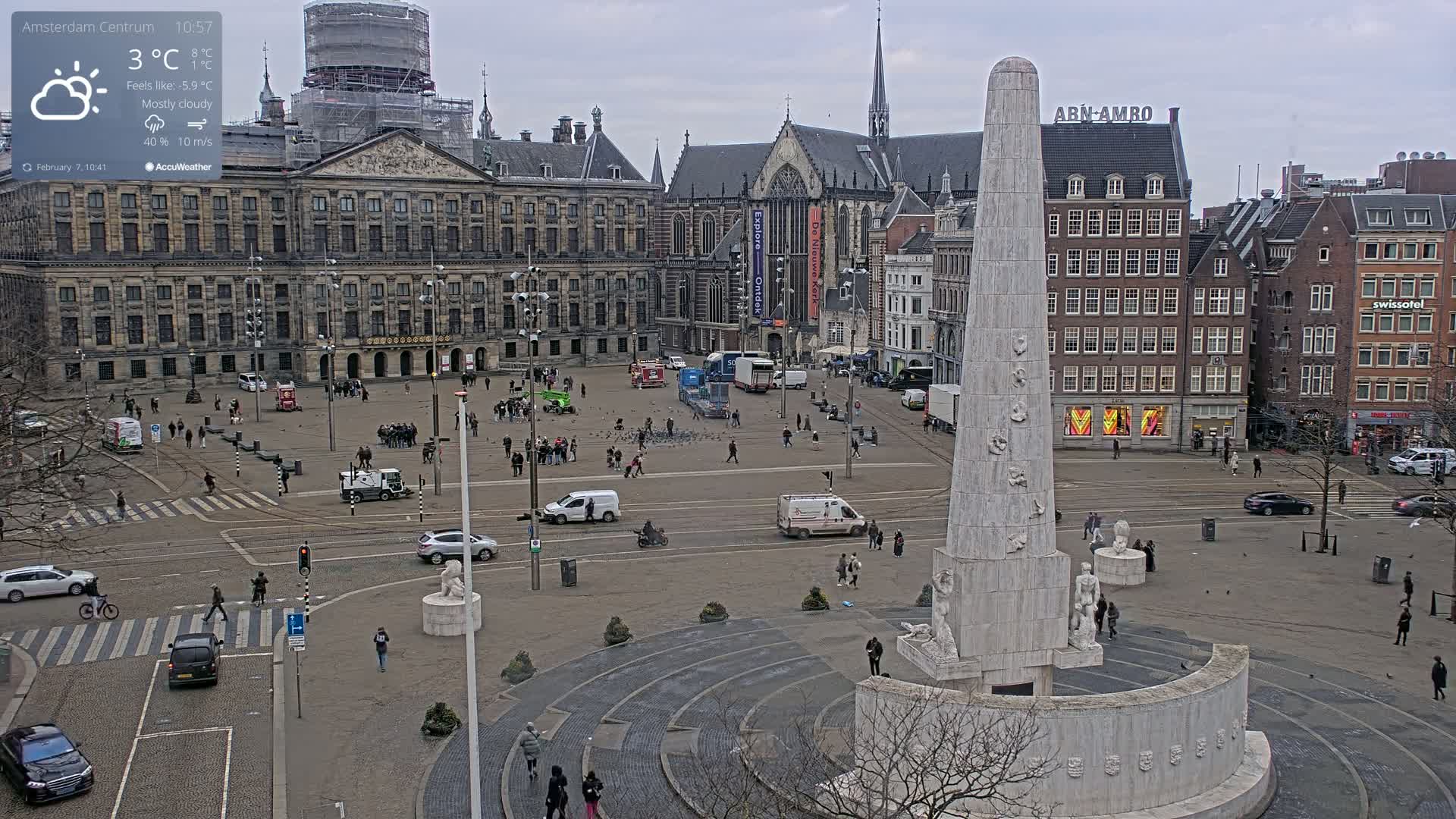 Amsterdam De Dam Square Live Cam - North Holland, Netherlands