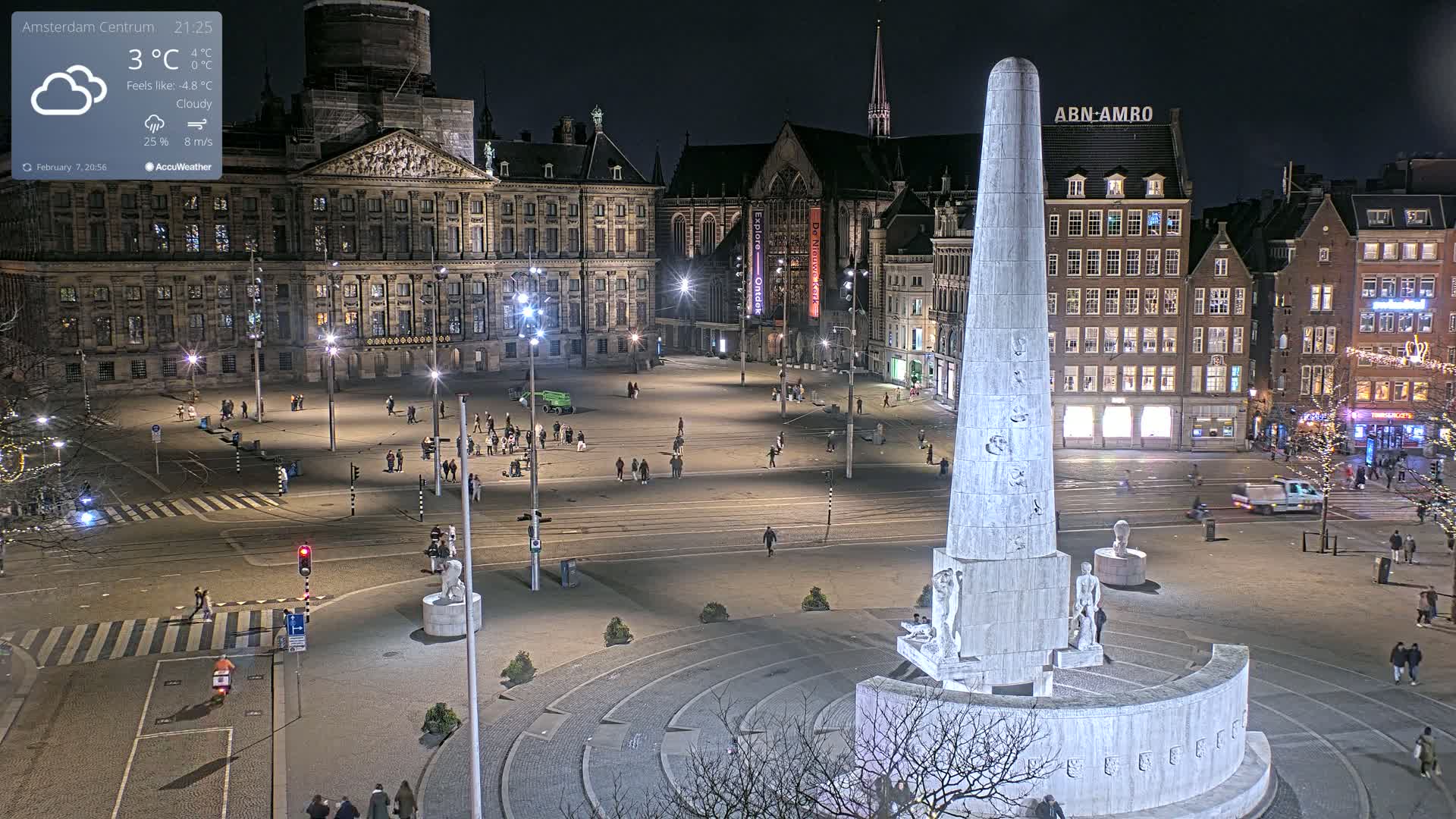 Amsterdam De Dam Square Live Cam - North Holland, Netherlands