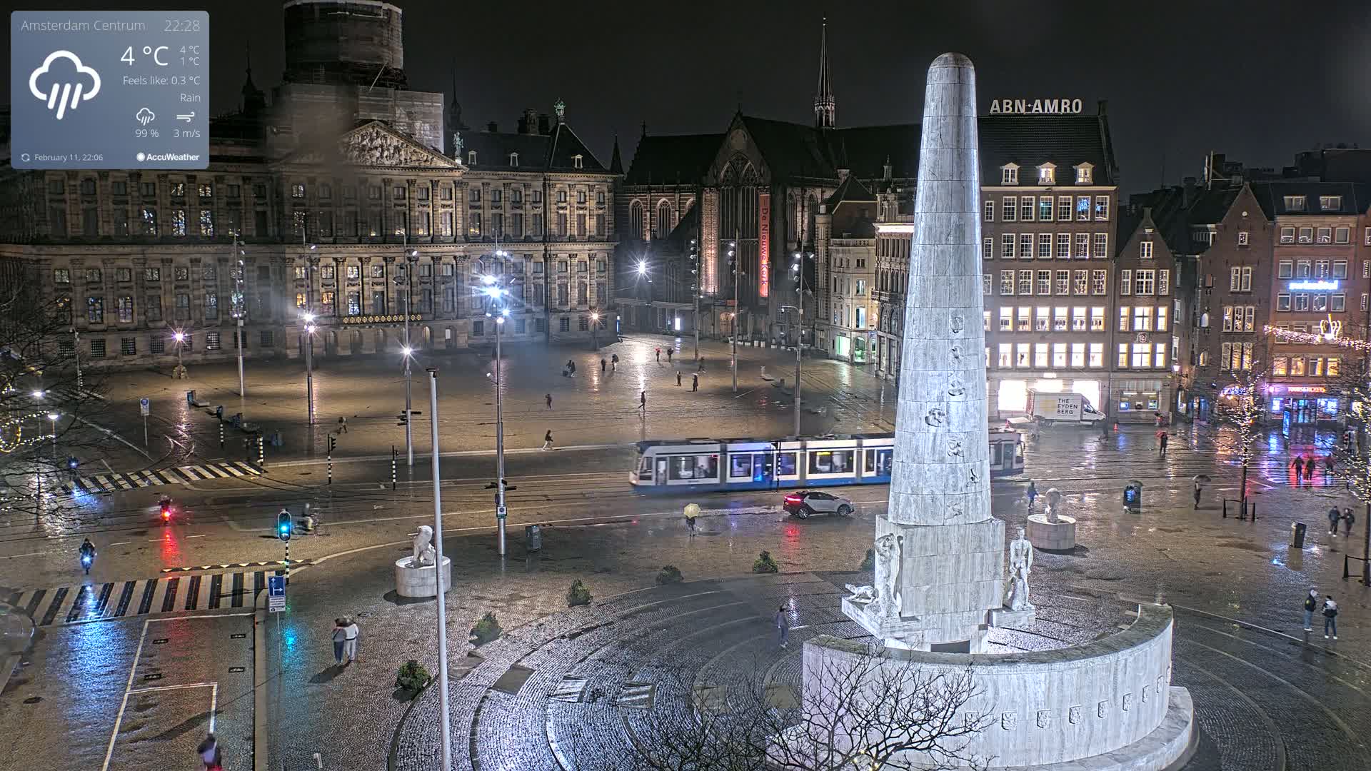 Amsterdam De Dam Square Live Cam - North Holland, Netherlands