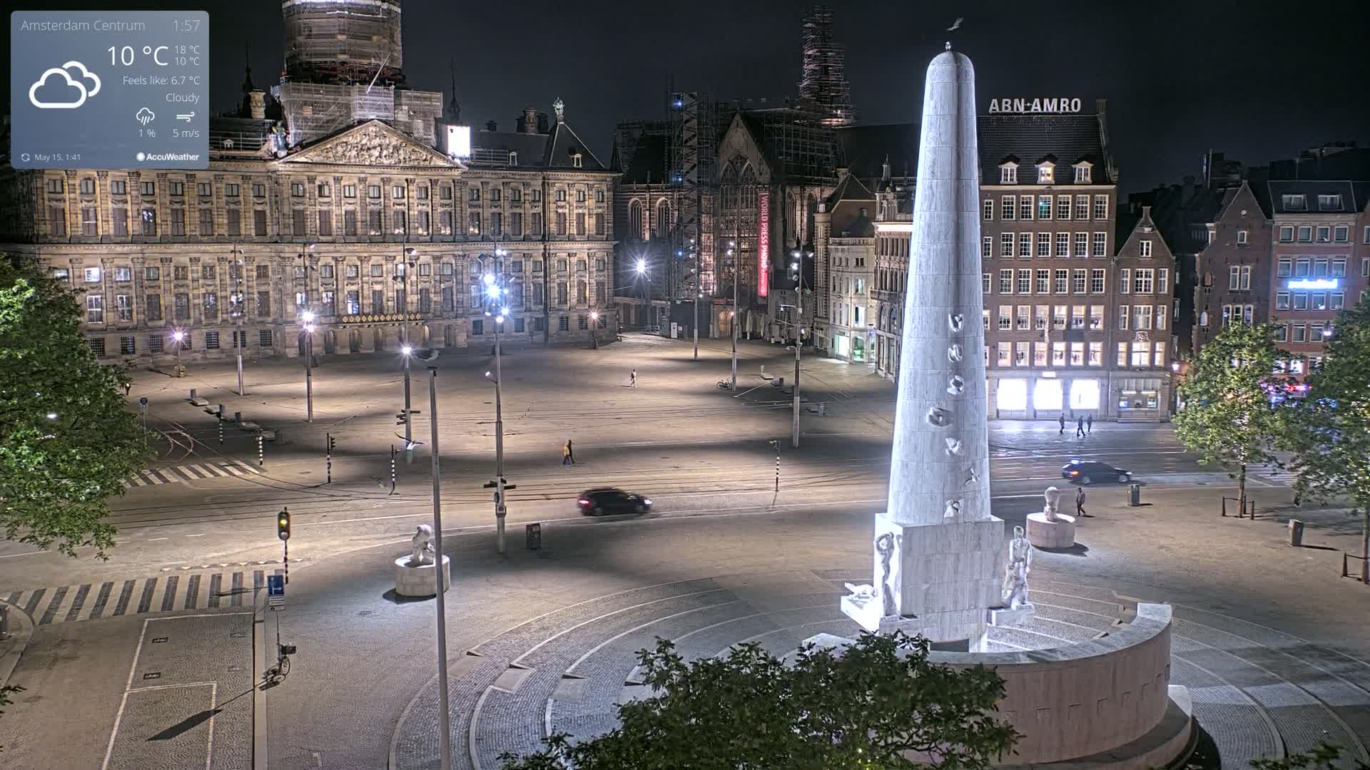 Amsterdam De Dam Square Live Cam - North Holland, Netherlands