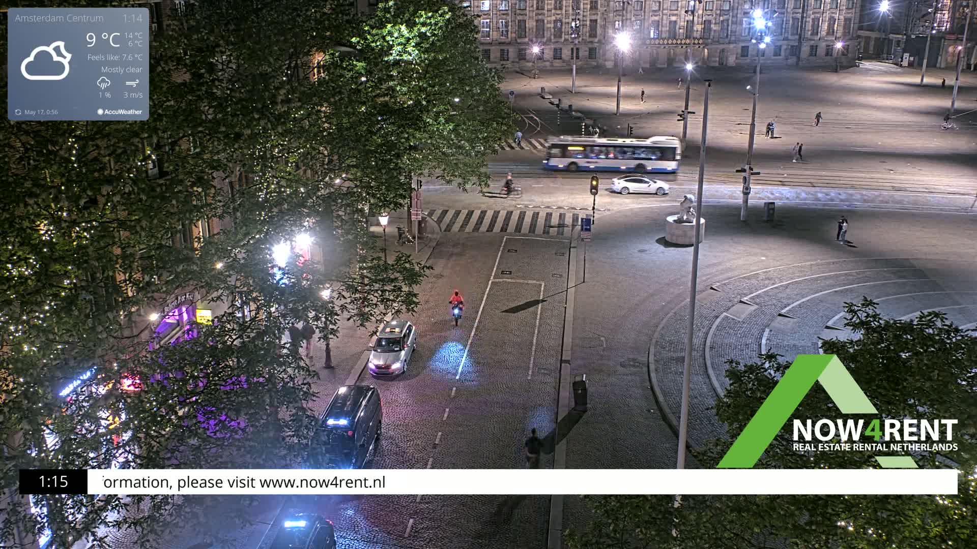 Amsterdam De Dam Square Live Cam - North Holland, Netherlands