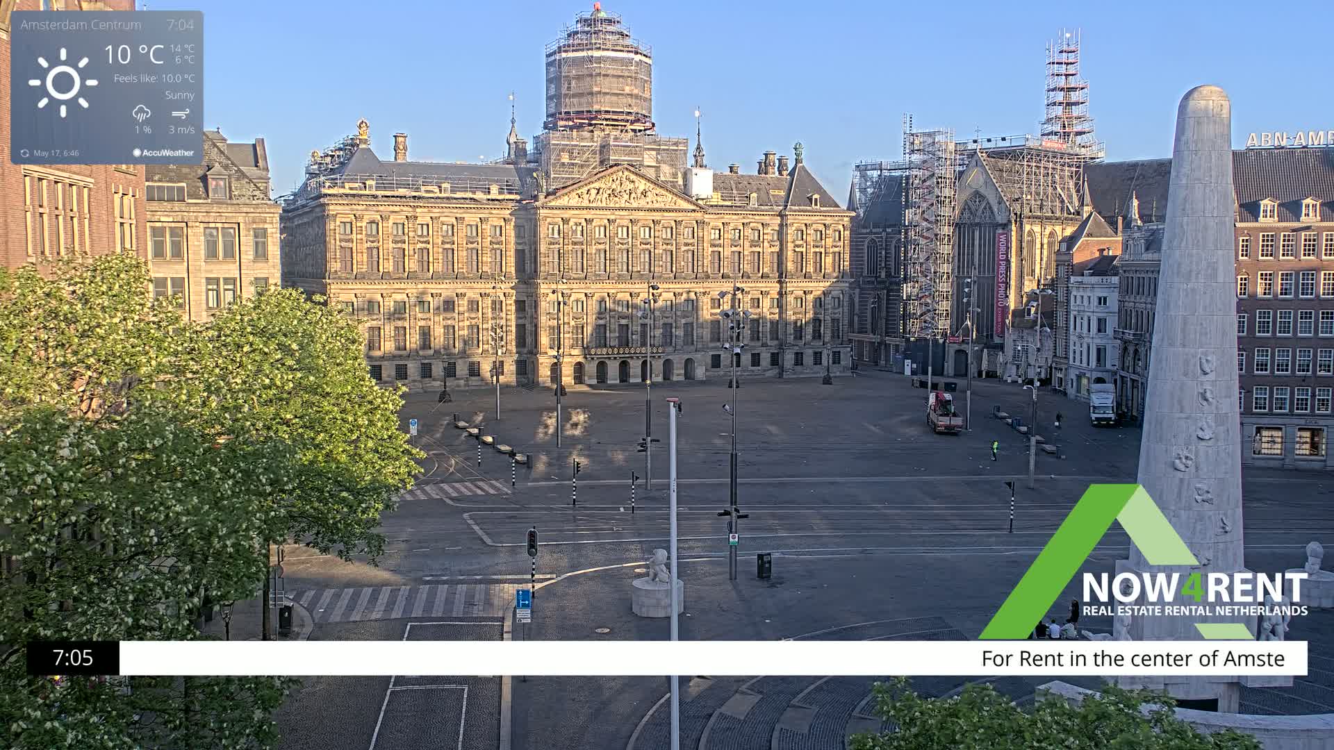 Amsterdam De Dam Square Live Cam - North Holland, Netherlands