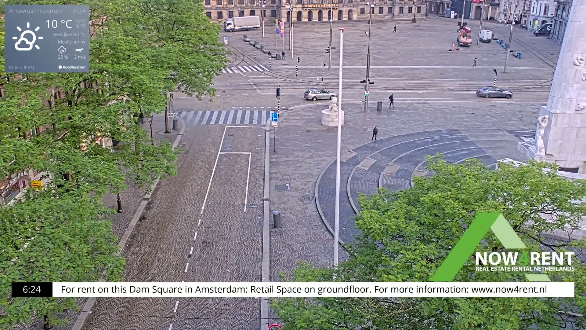 Amsterdam De Dam Square Live Cam - North Holland, Netherlands