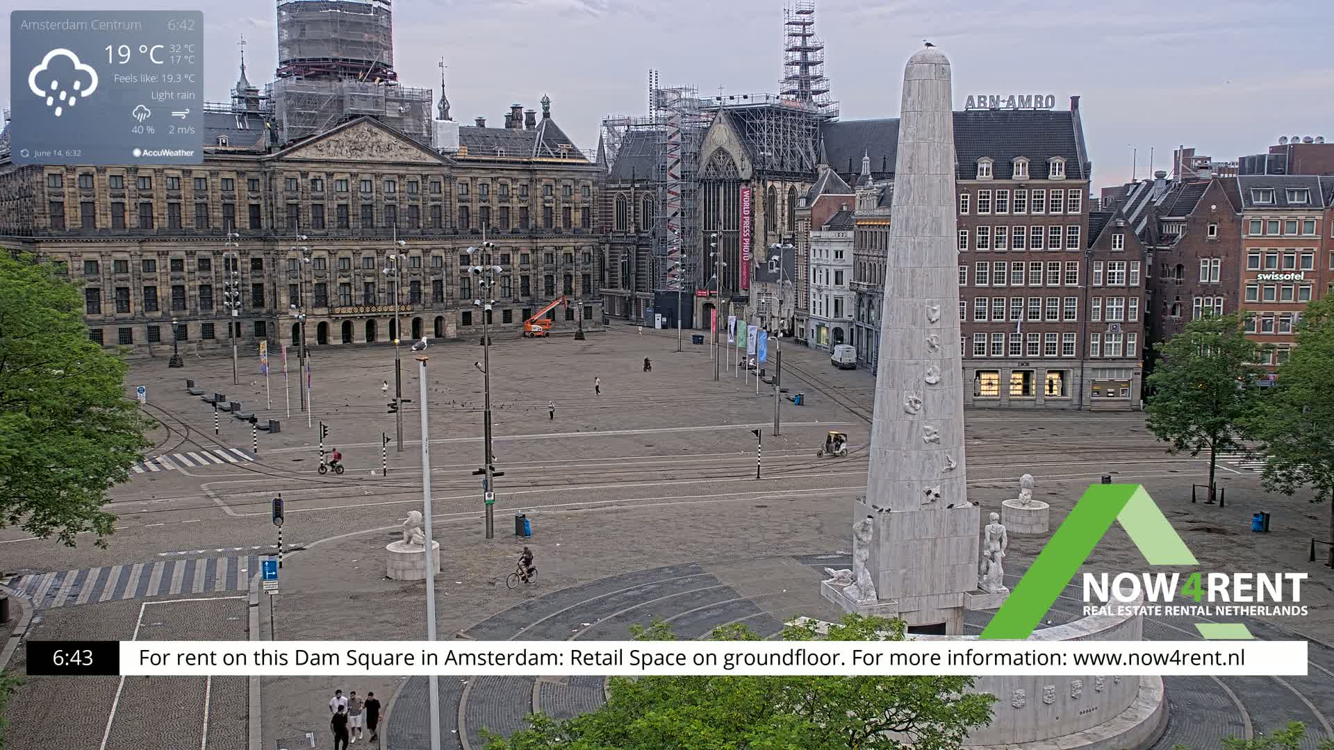 Amsterdam De Dam Square Live Cam - North Holland, Netherlands