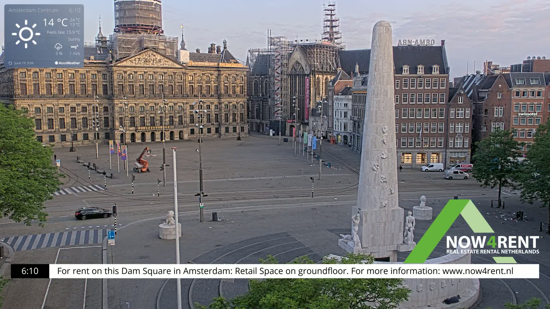 Amsterdam De Dam Square Live Cam - North Holland, Netherlands