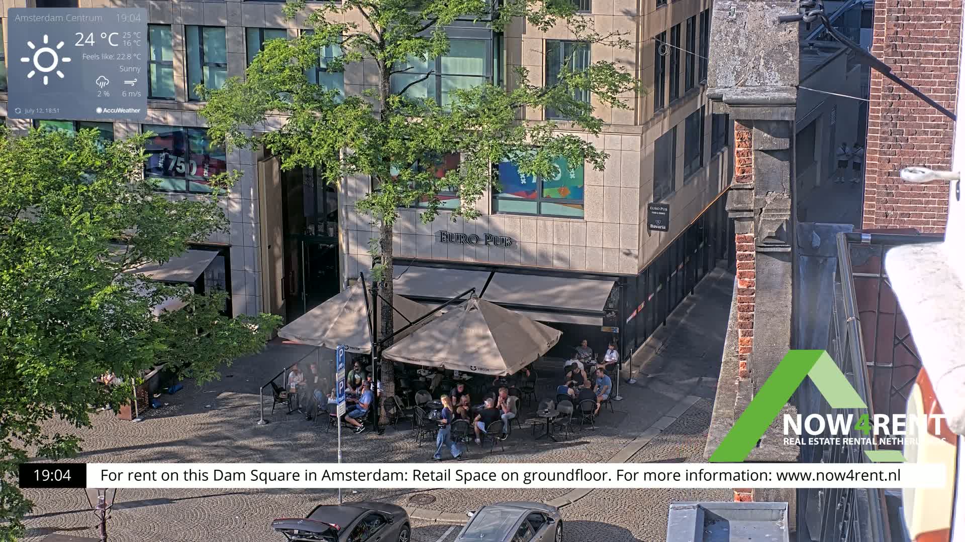 Amsterdam De Dam Square Live Cam - North Holland, Netherlands