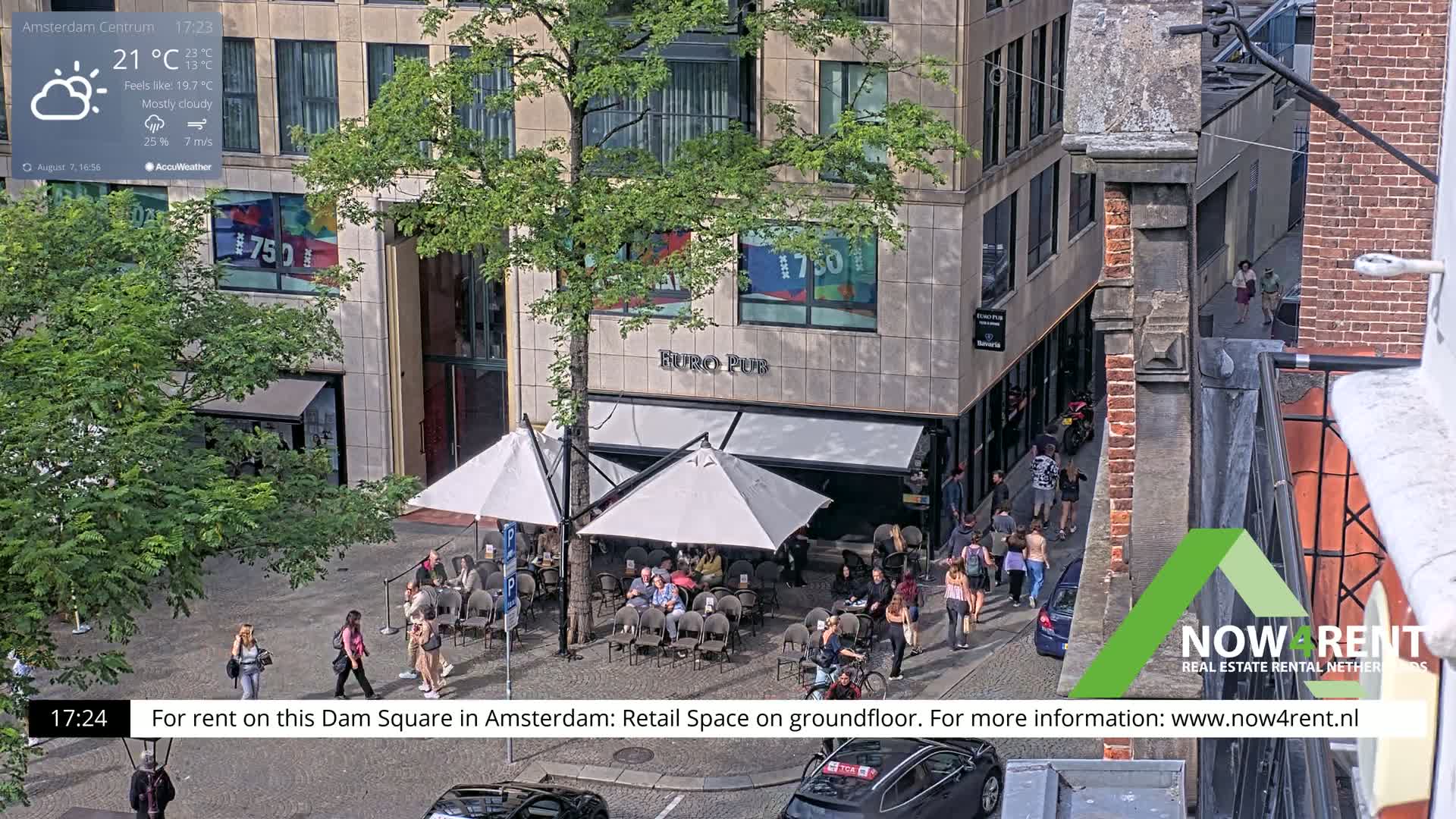 Amsterdam De Dam Square Live Cam - North Holland, Netherlands