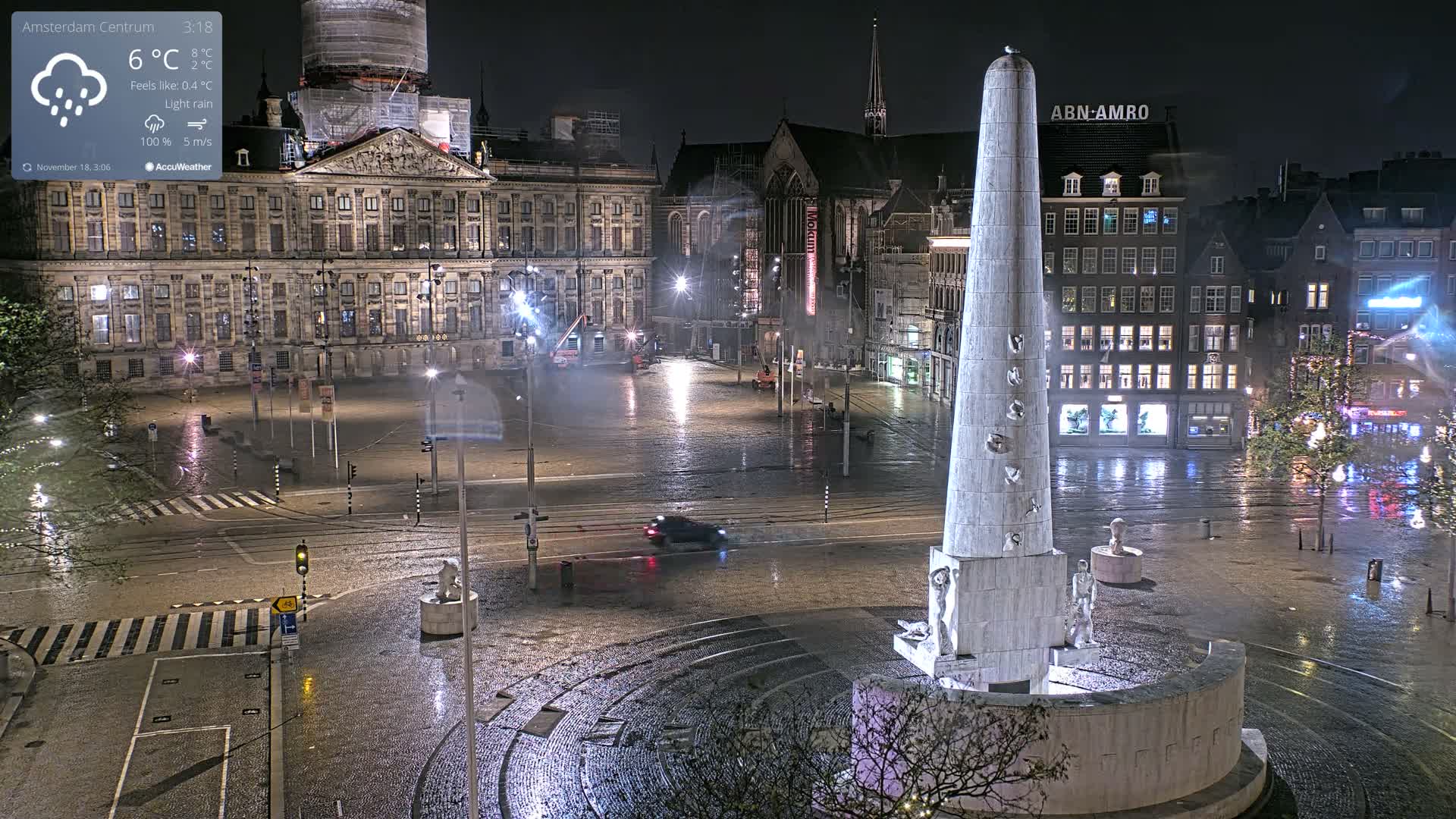 Amsterdam De Dam Square Live Cam - North Holland, Netherlands