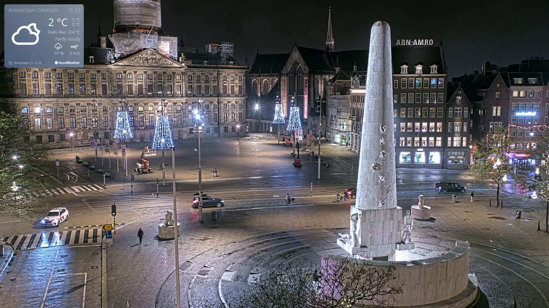 Amsterdam De Dam Square Live Cam - North Holland, Netherlands