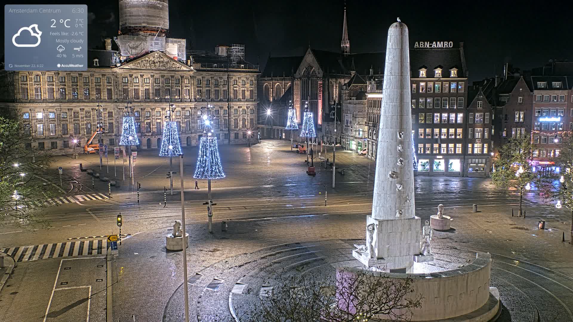 Amsterdam De Dam Square Live Cam - North Holland, Netherlands