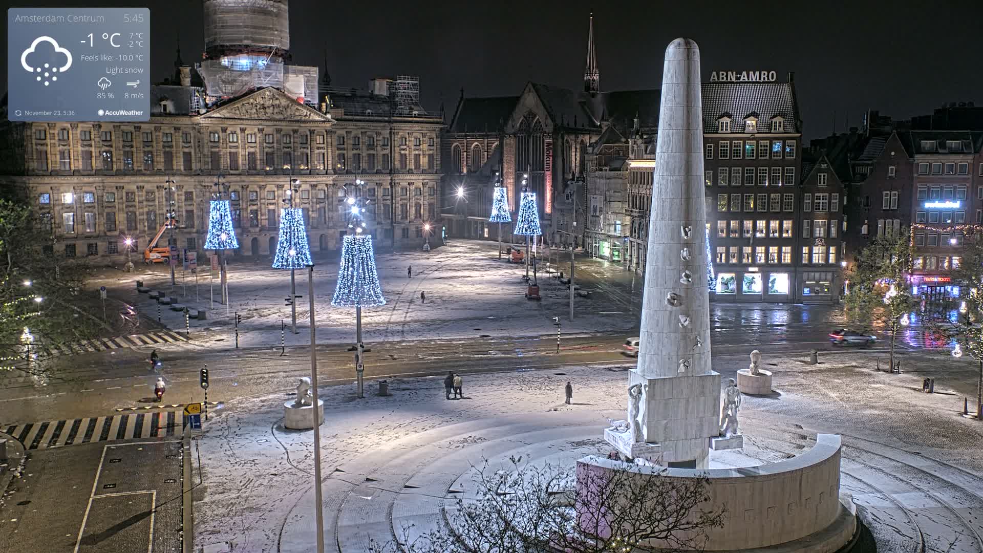 Amsterdam De Dam Square Live Cam - North Holland, Netherlands