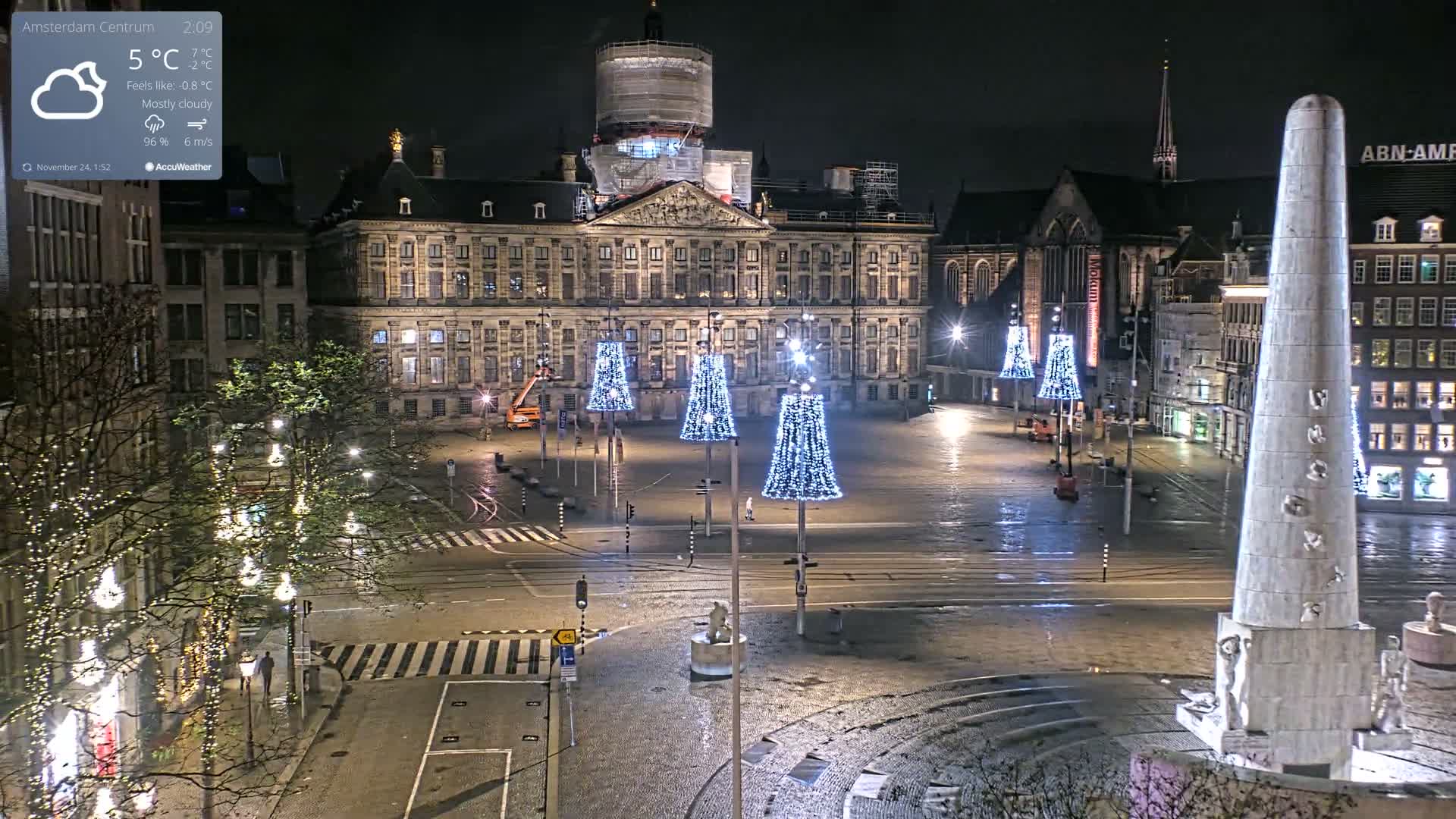 Amsterdam De Dam Square Live Cam - North Holland, Netherlands