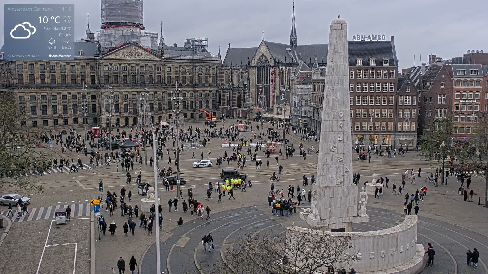 Amsterdam De Dam Square Live Cam - North Holland, Netherlands