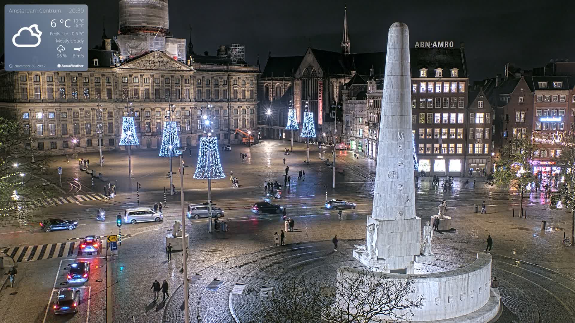 Amsterdam De Dam Square Live Cam - North Holland, Netherlands