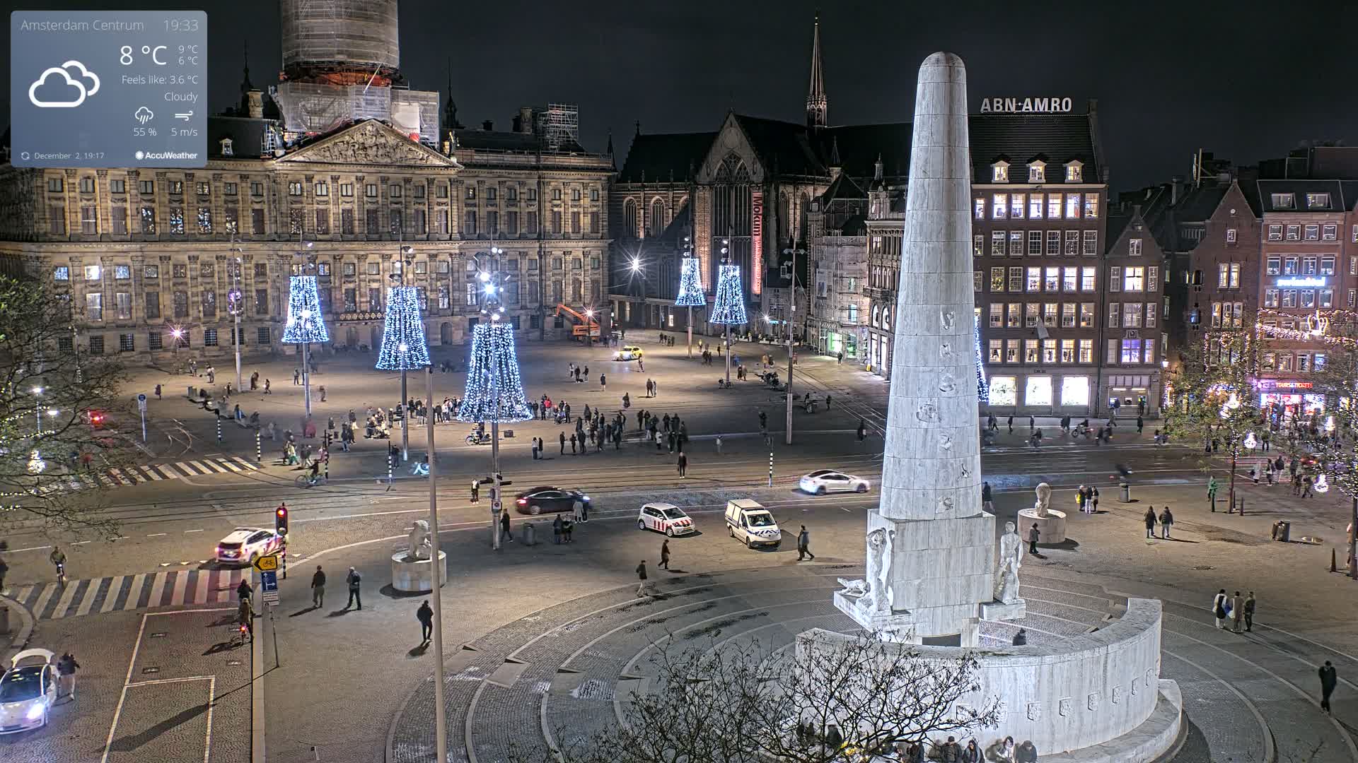 Amsterdam De Dam Square Live Cam - North Holland, Netherlands