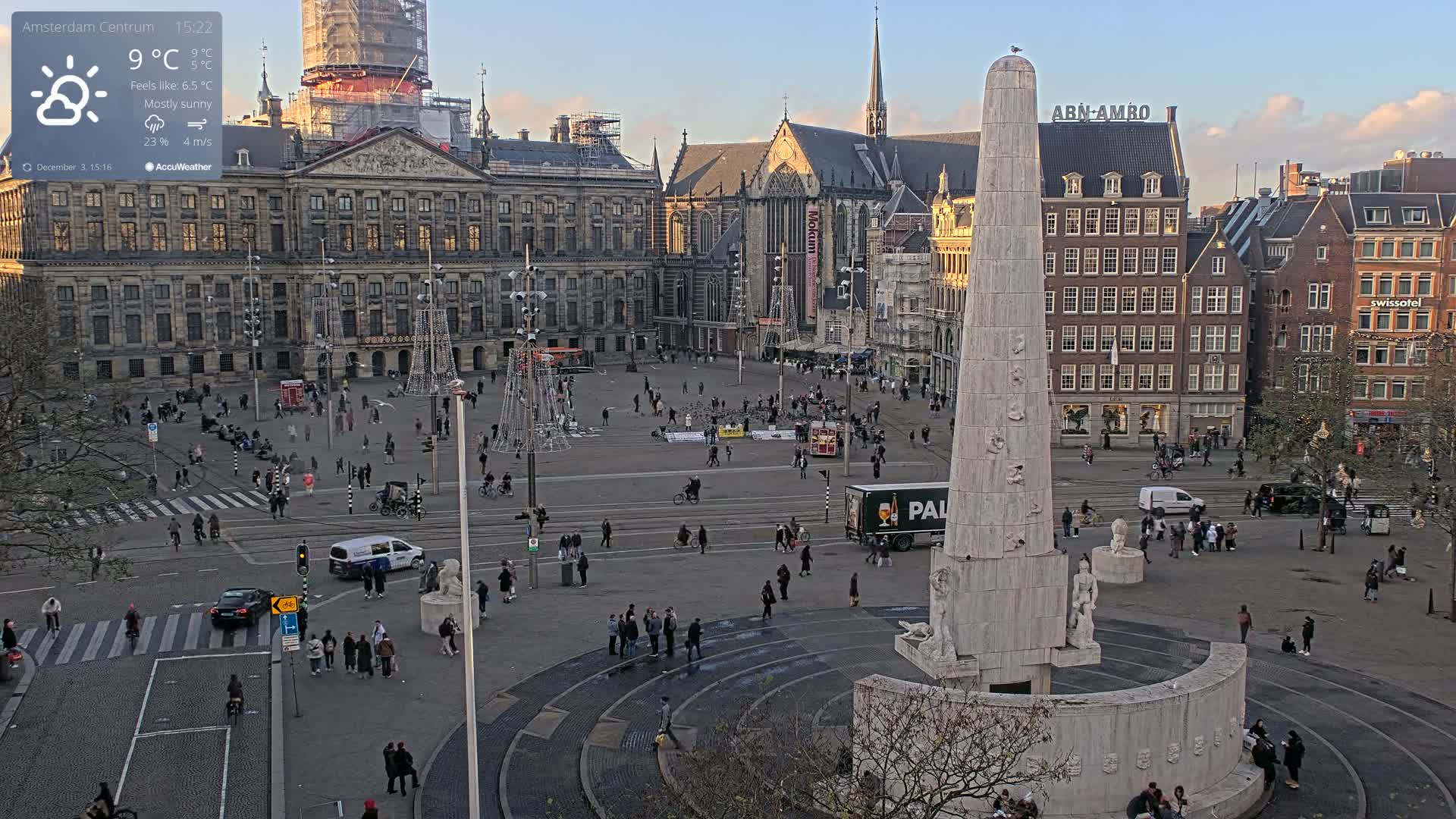 Amsterdam De Dam Square Live Cam - North Holland, Netherlands