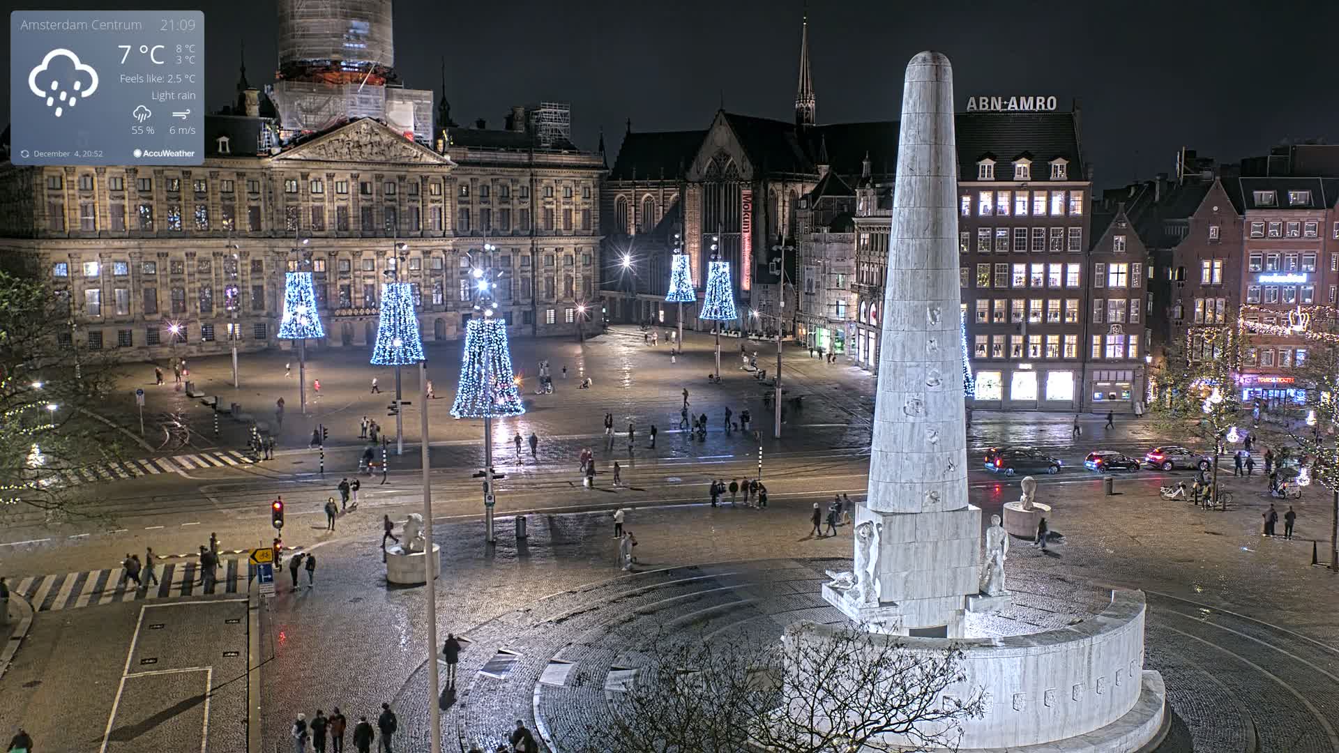 Amsterdam De Dam Square Live Cam - North Holland, Netherlands