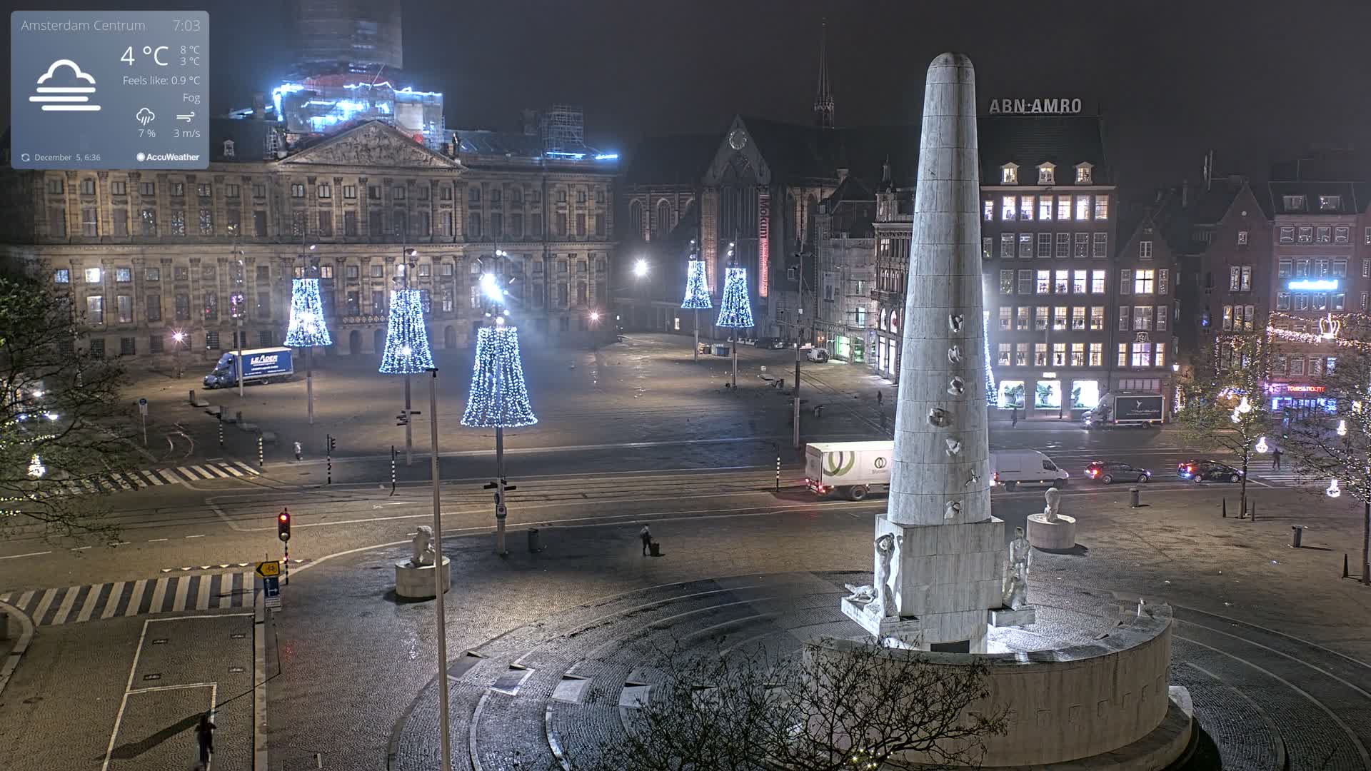 Amsterdam De Dam Square Live Cam - North Holland, Netherlands