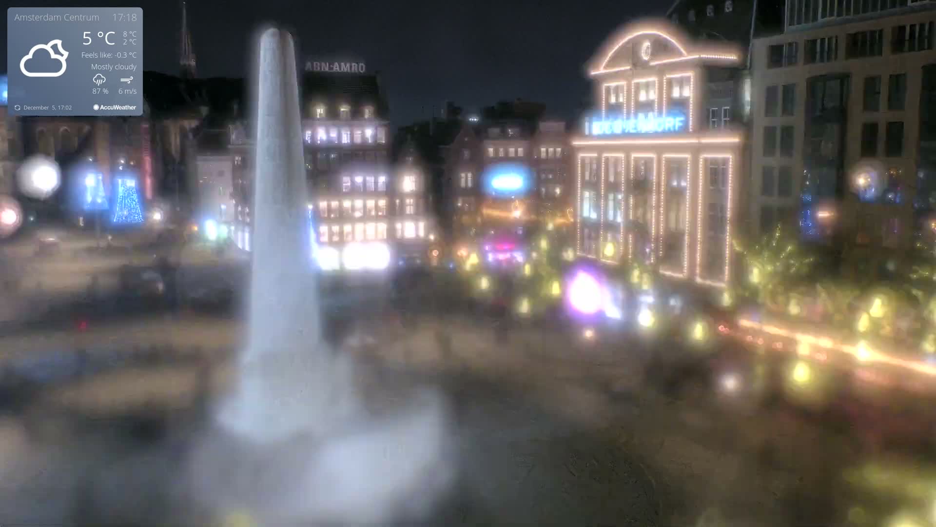 Amsterdam De Dam Square Live Cam - North Holland, Netherlands