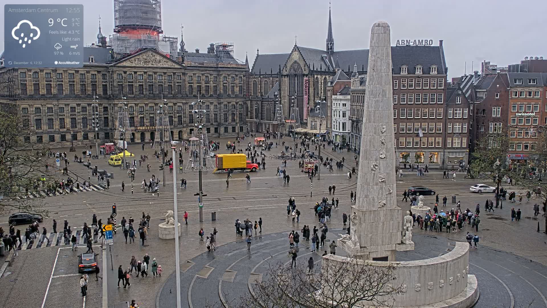 Amsterdam De Dam Square Live Cam - North Holland, Netherlands
