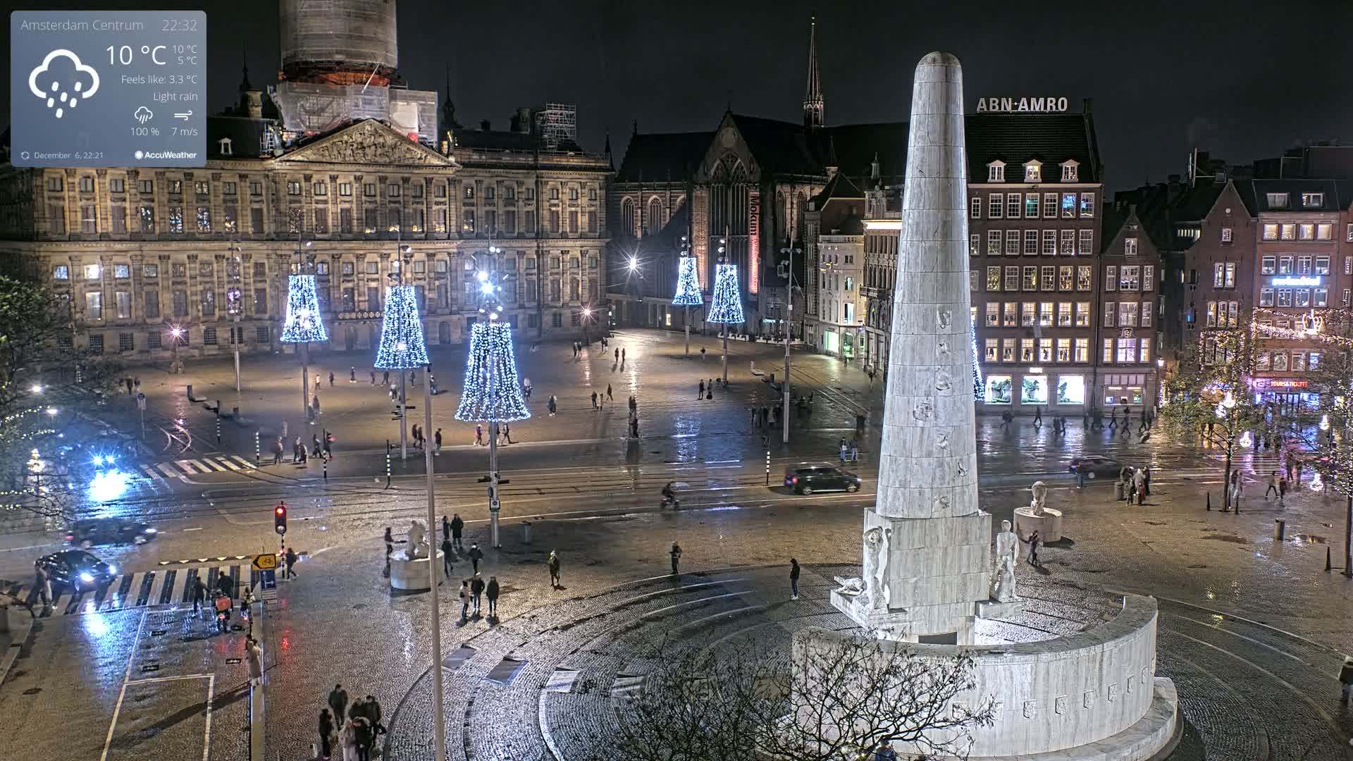 Amsterdam De Dam Square Live Cam - North Holland, Netherlands