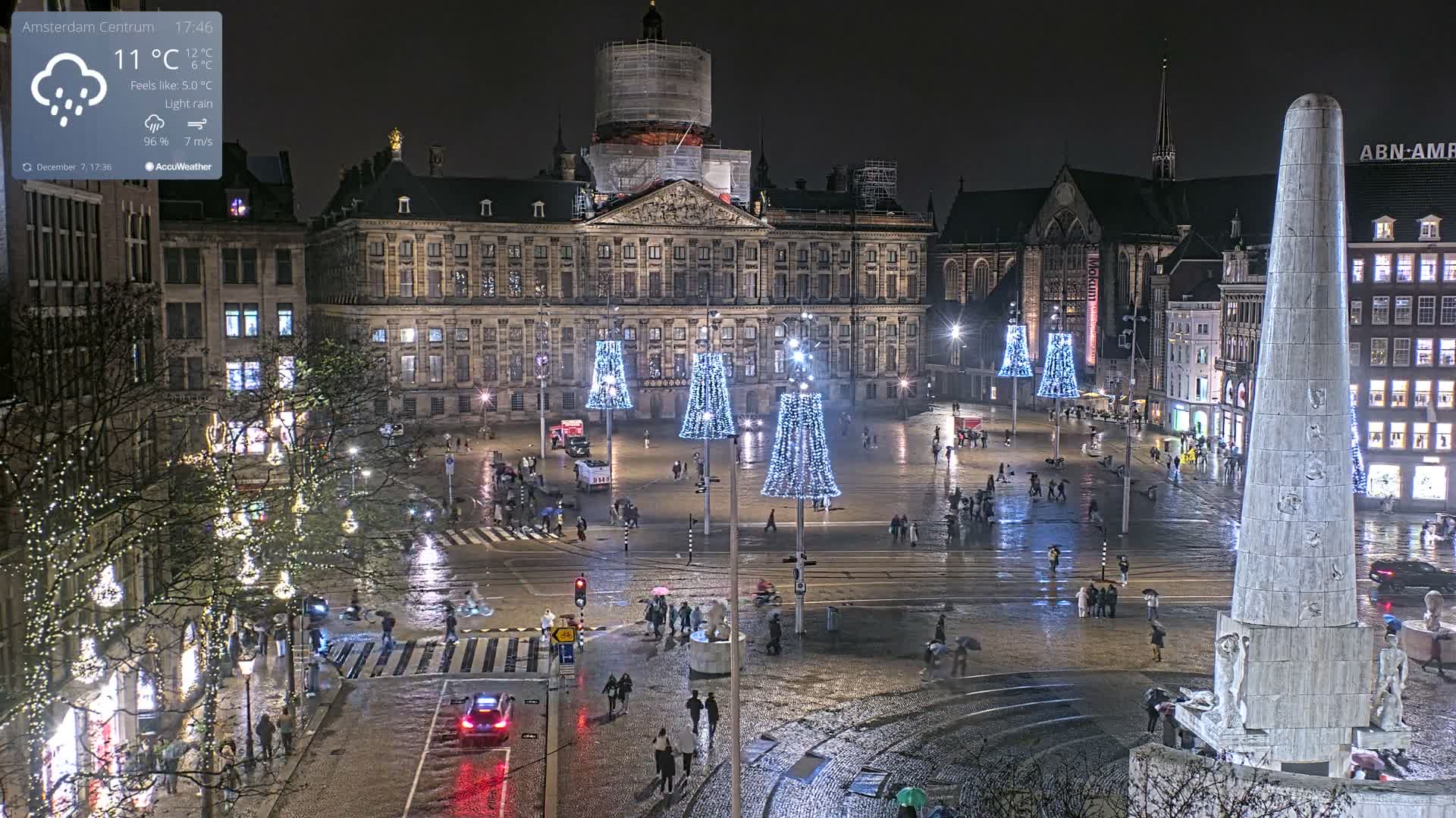 Amsterdam De Dam Square Live Cam - North Holland, Netherlands
