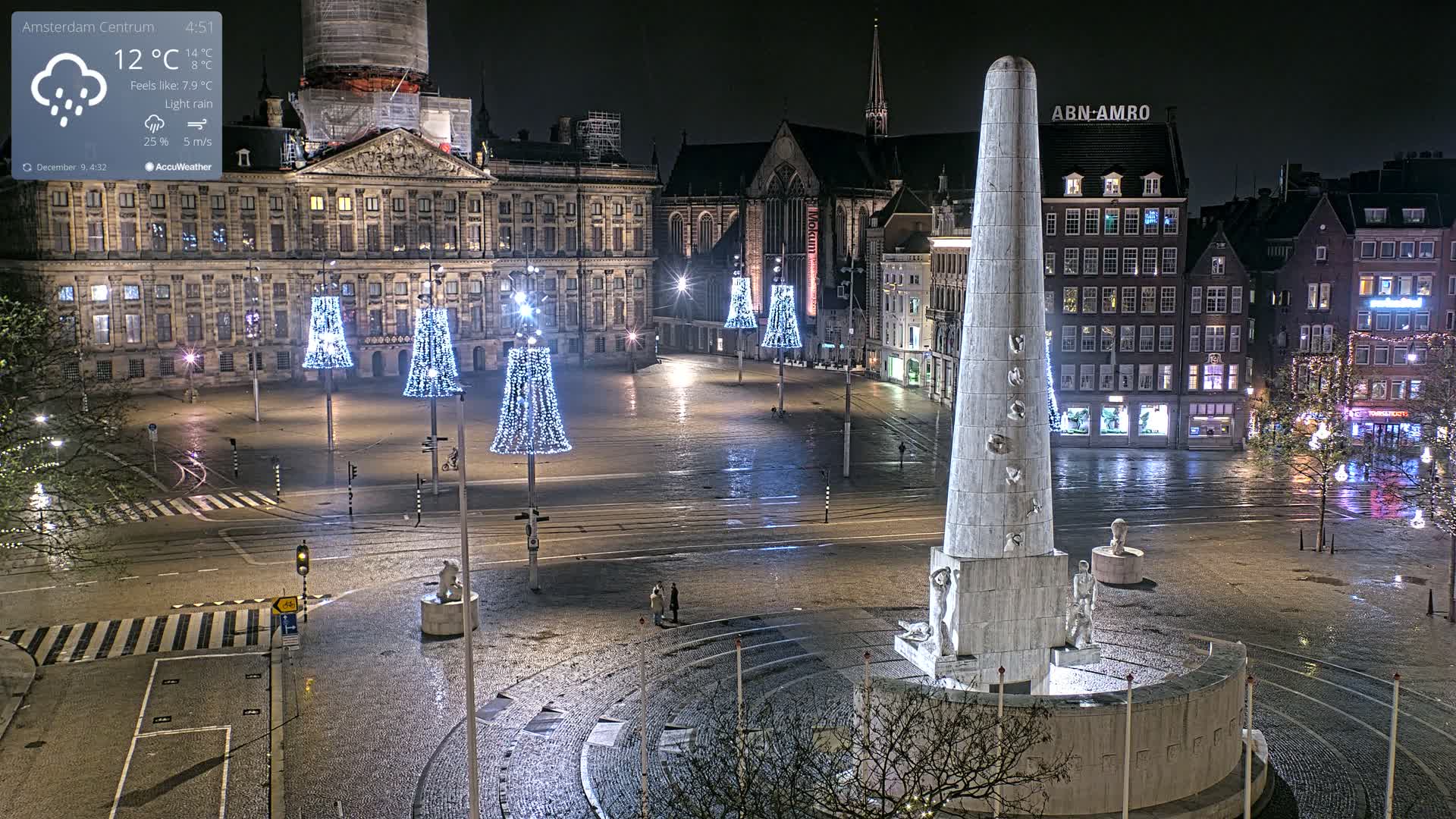 Amsterdam De Dam Square Live Cam - North Holland, Netherlands