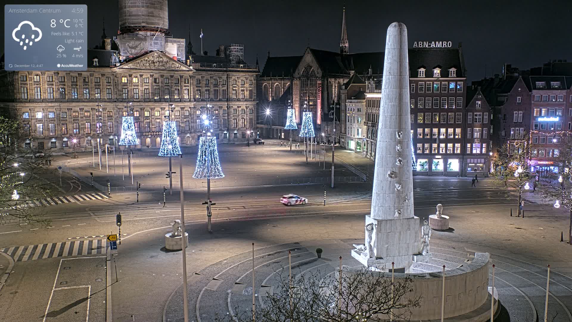 Amsterdam De Dam Square Live Cam - North Holland, Netherlands