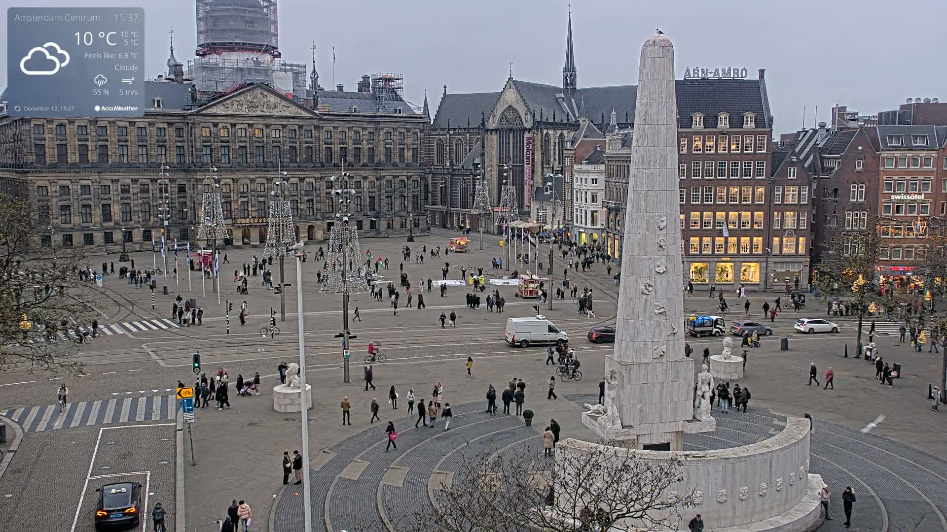 Amsterdam De Dam Square Live Cam - North Holland, Netherlands