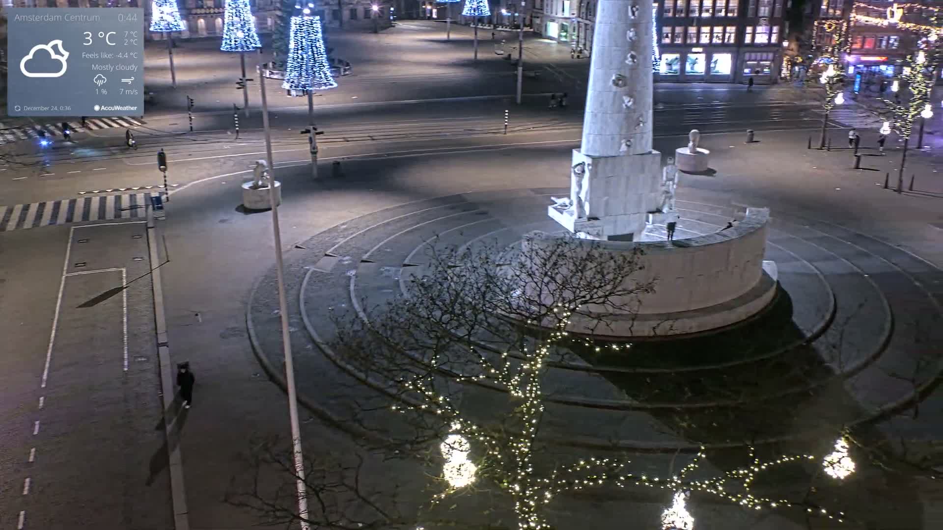 Amsterdam De Dam Square Live Cam - North Holland, Netherlands