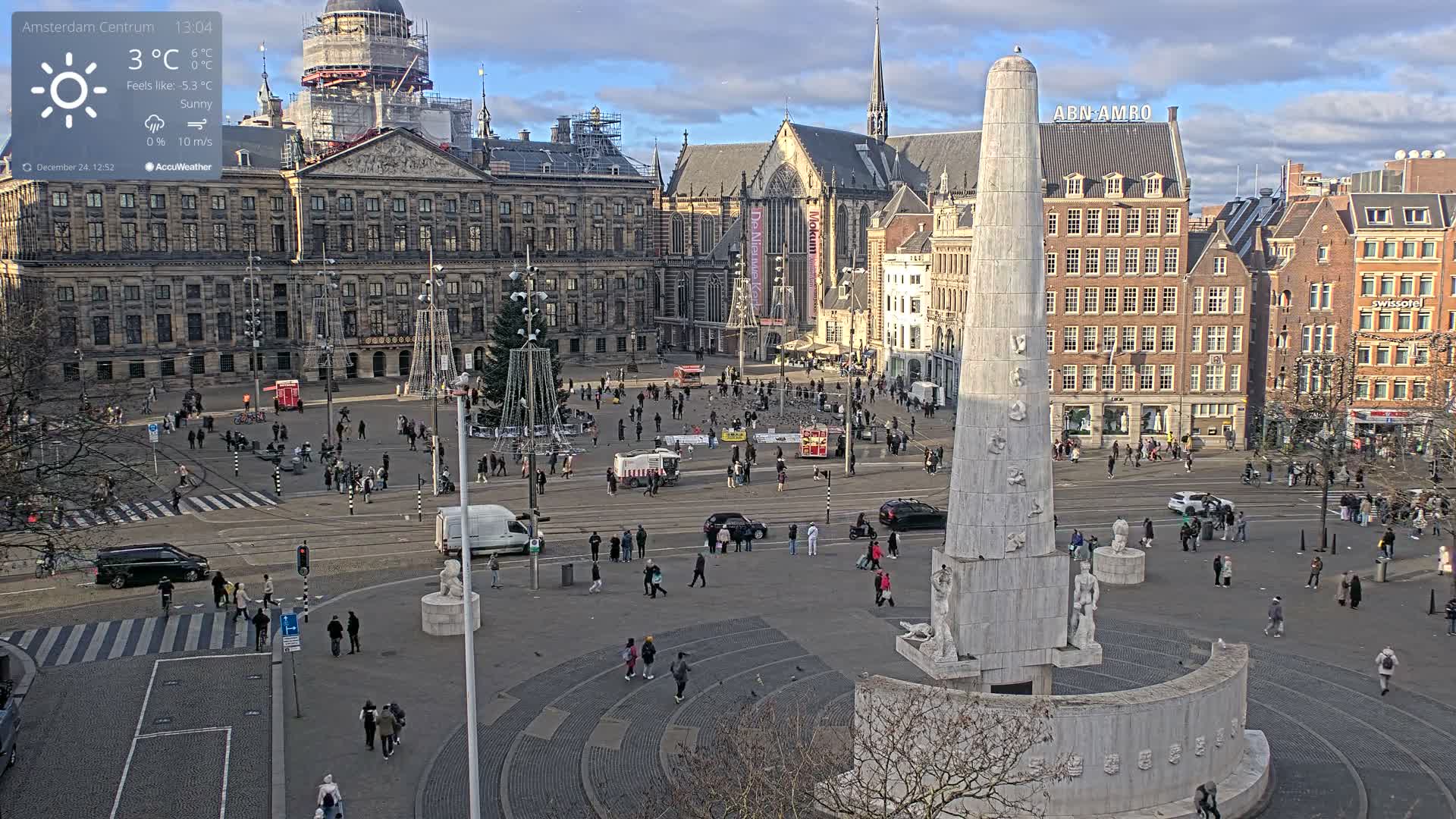 Amsterdam De Dam Square Live Cam - North Holland, Netherlands
