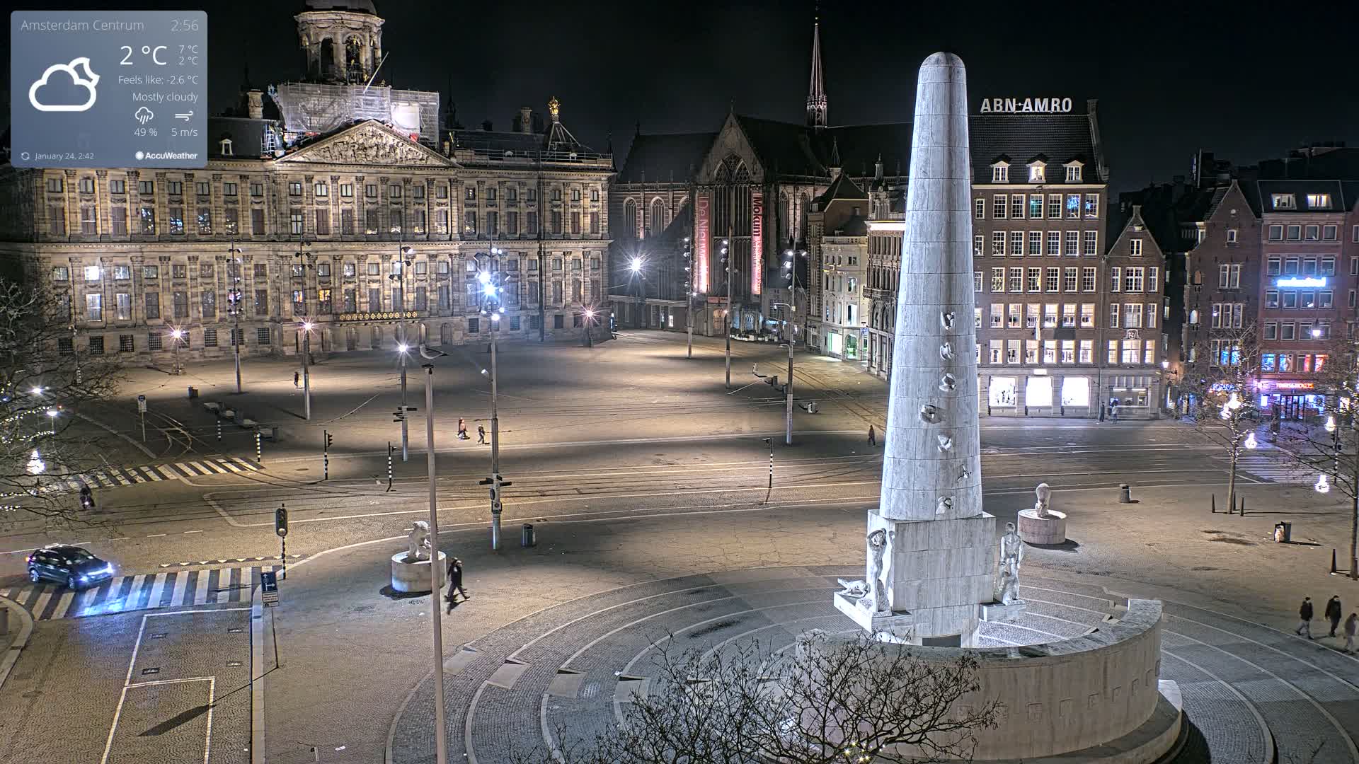 Amsterdam De Dam Square Live Cam - North Holland, Netherlands