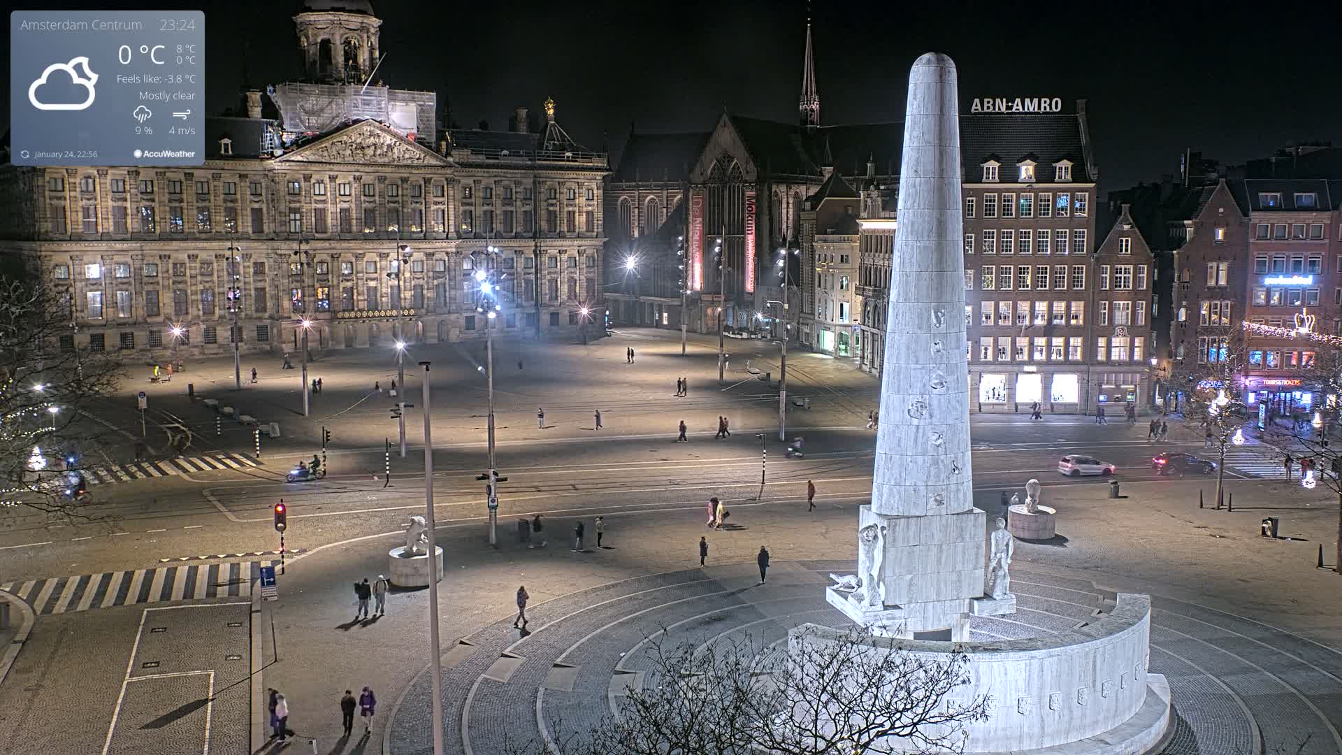 Amsterdam De Dam Square Live Cam - North Holland, Netherlands