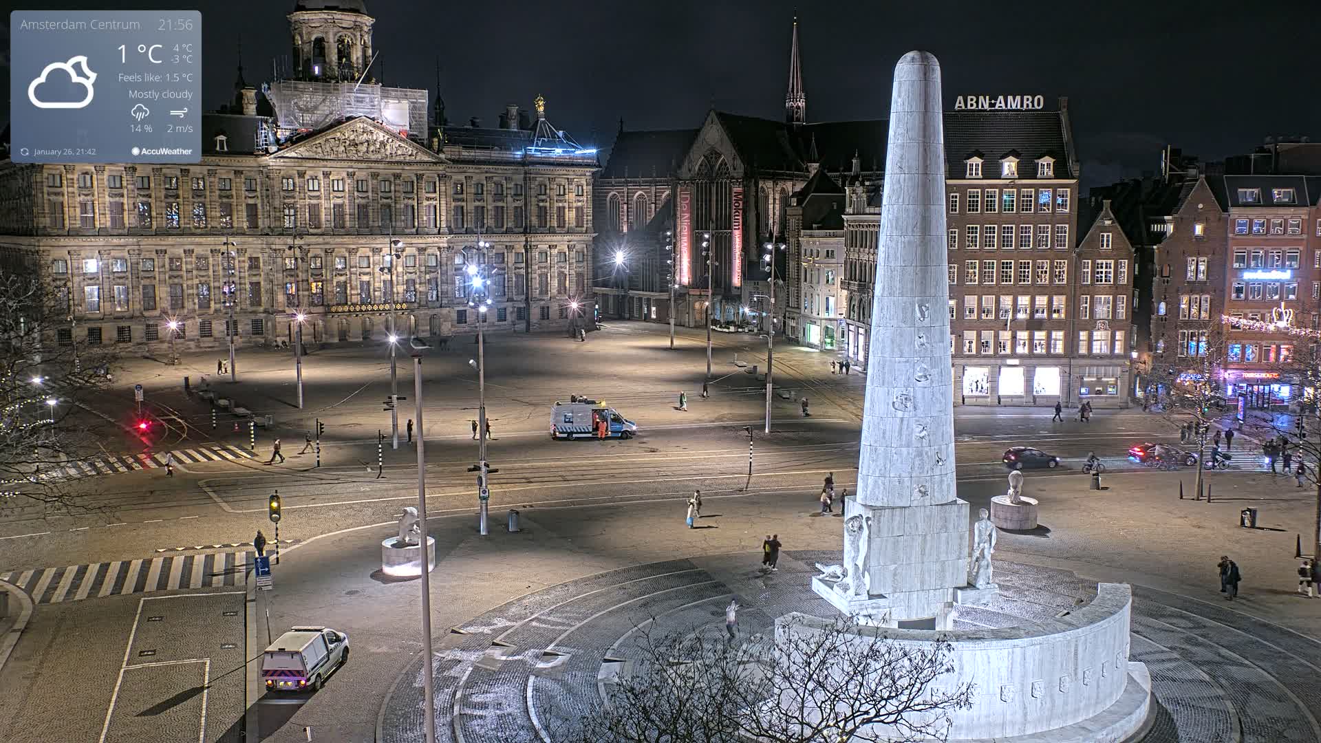 Amsterdam De Dam Square Live Cam - North Holland, Netherlands