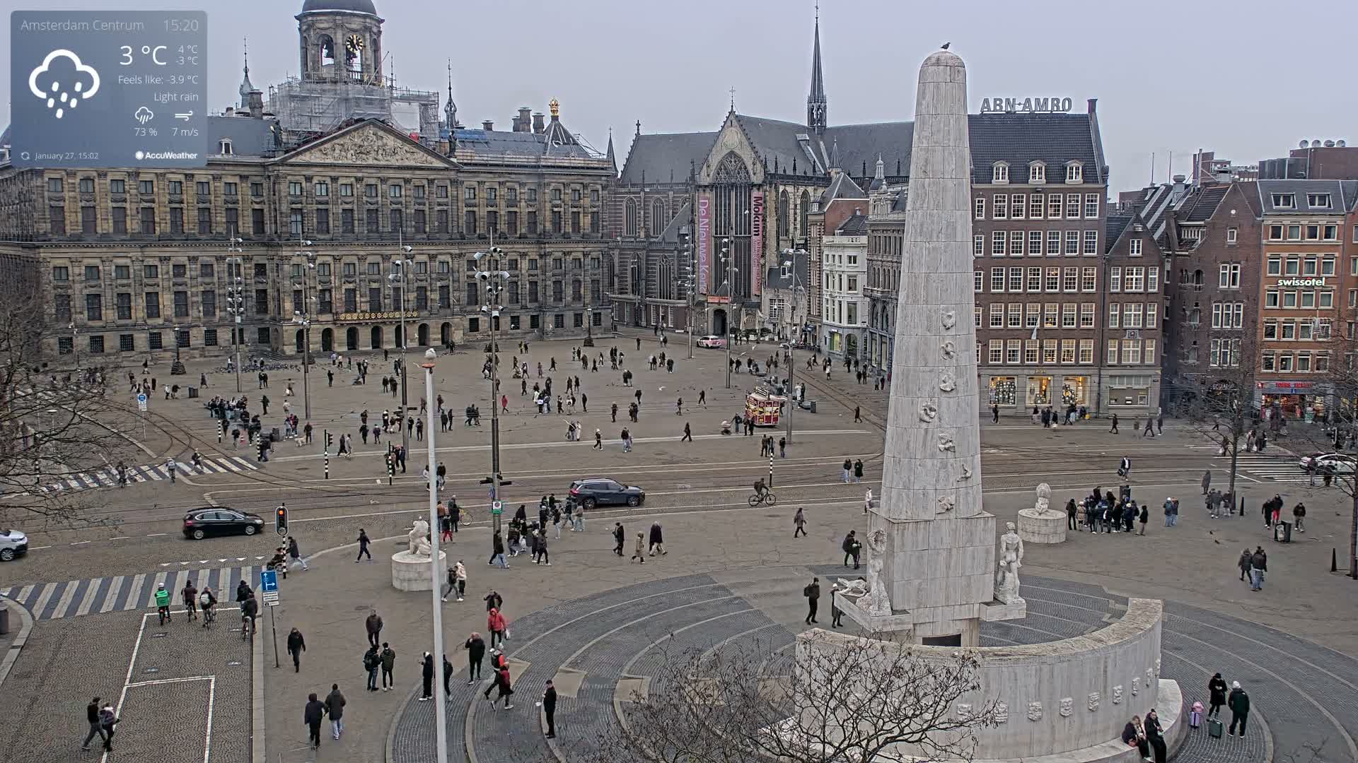Amsterdam De Dam Square Live Cam - North Holland, Netherlands
