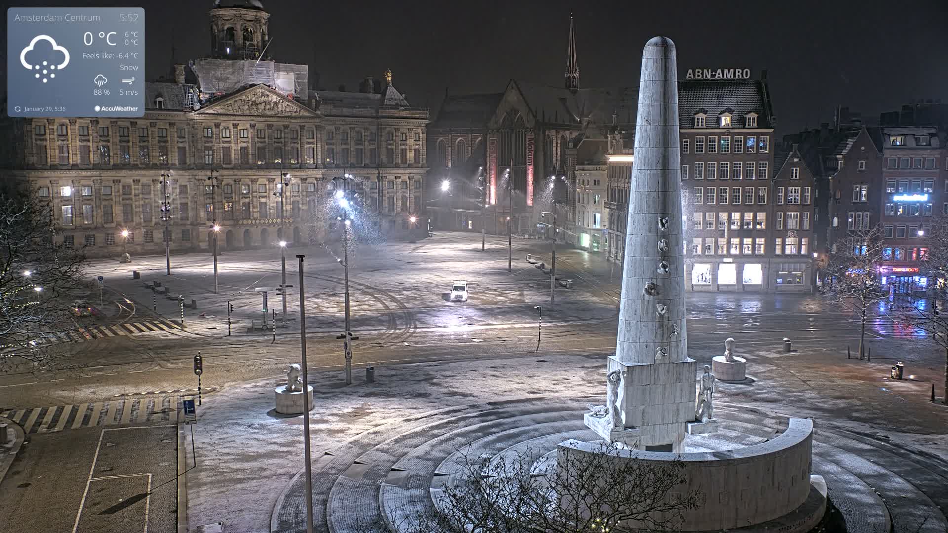 Amsterdam De Dam Square Live Cam - North Holland, Netherlands