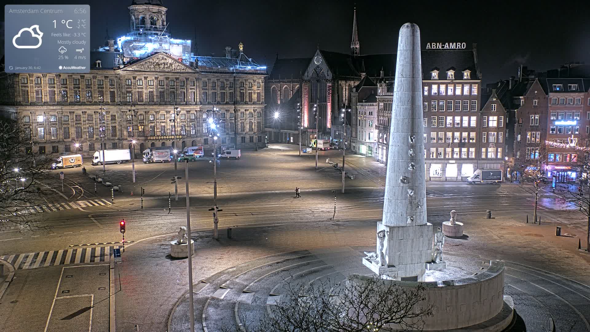 Amsterdam De Dam Square Live Cam - North Holland, Netherlands