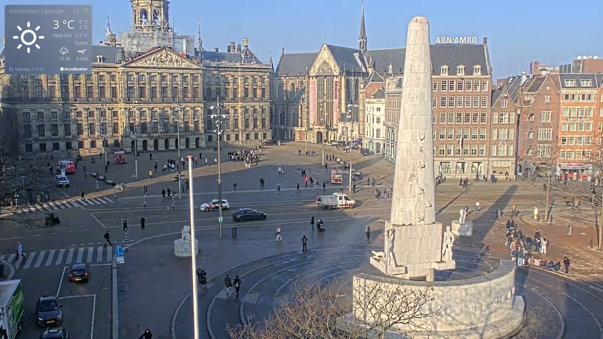 Amsterdam De Dam Square Live Cam - North Holland, Netherlands