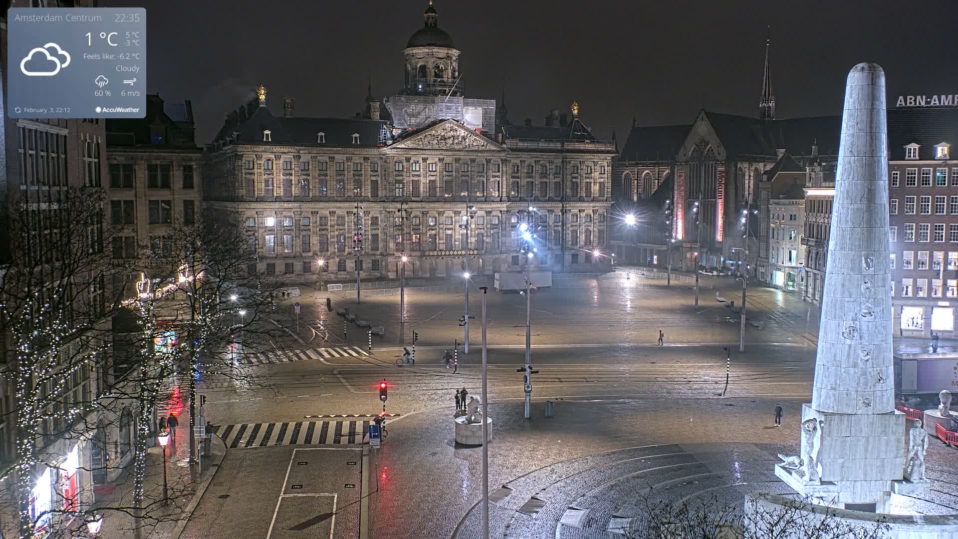 Amsterdam De Dam Square Live Cam - North Holland, Netherlands