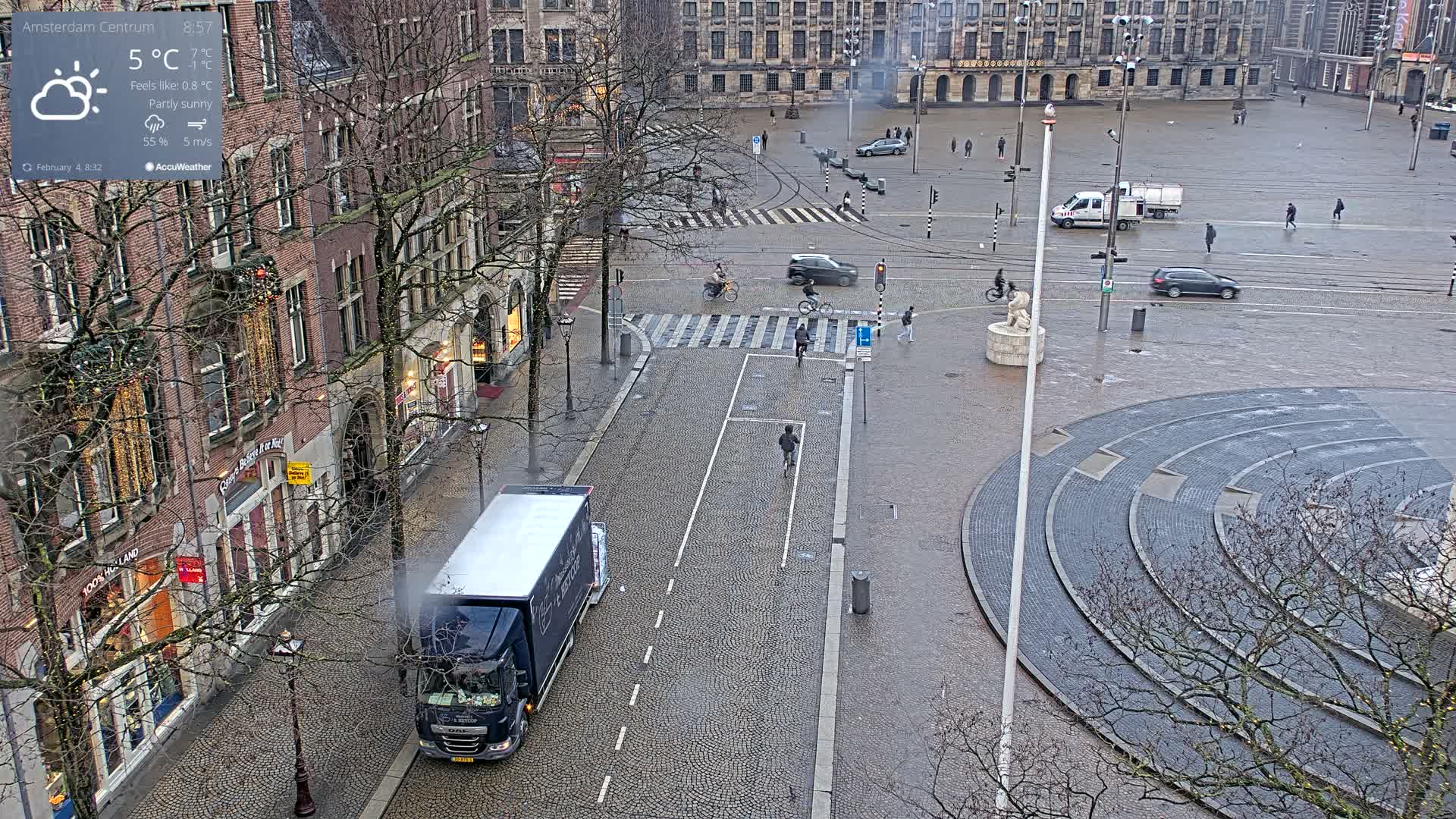 Amsterdam De Dam Square Live Cam - North Holland, Netherlands