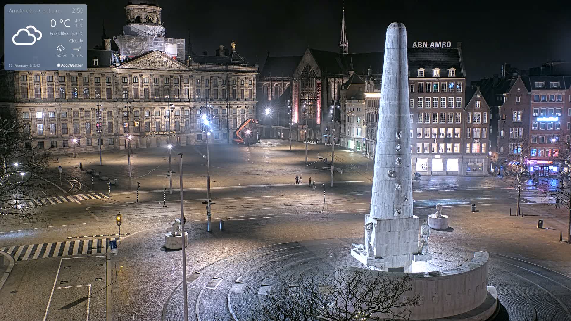 Amsterdam De Dam Square Live Cam - North Holland, Netherlands