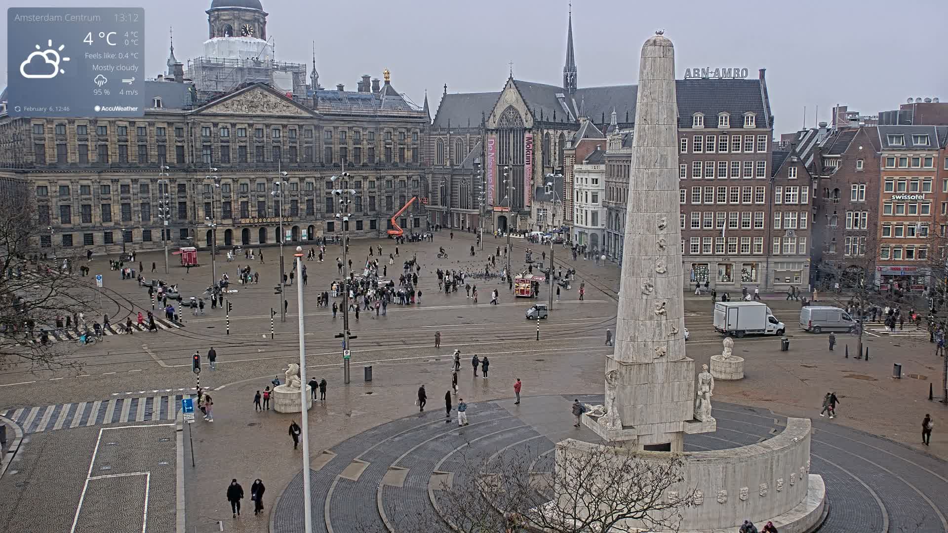 Amsterdam De Dam Square Live Cam - North Holland, Netherlands