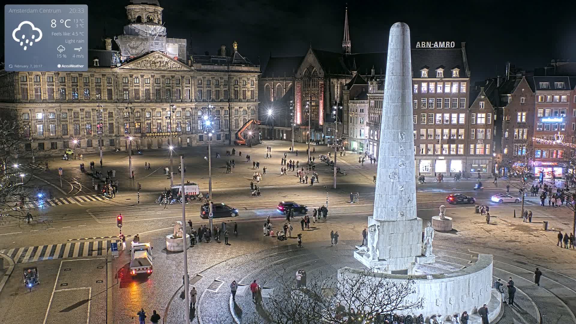 Amsterdam De Dam Square Live Cam - North Holland, Netherlands