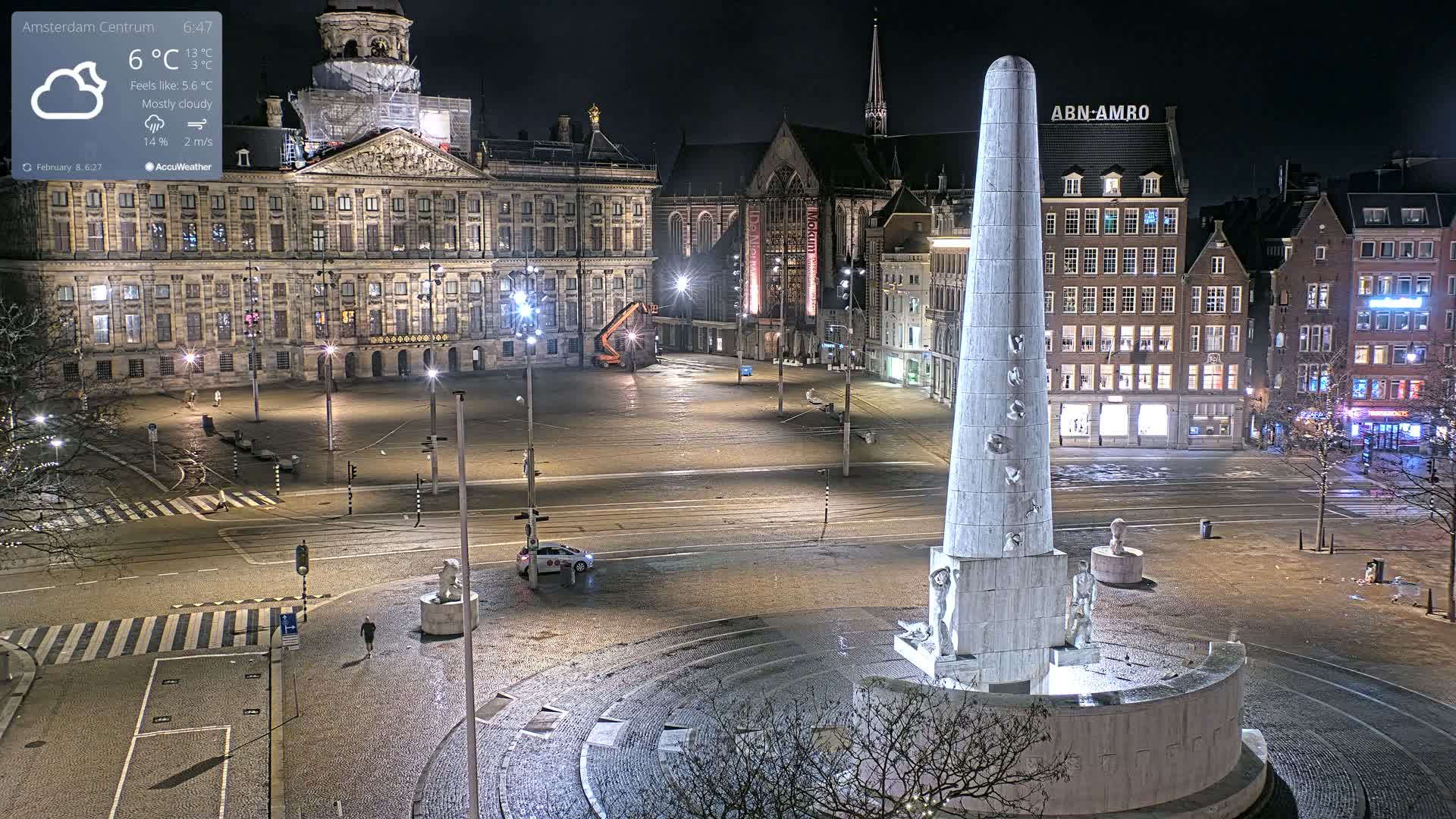Amsterdam De Dam Square Live Cam - North Holland, Netherlands