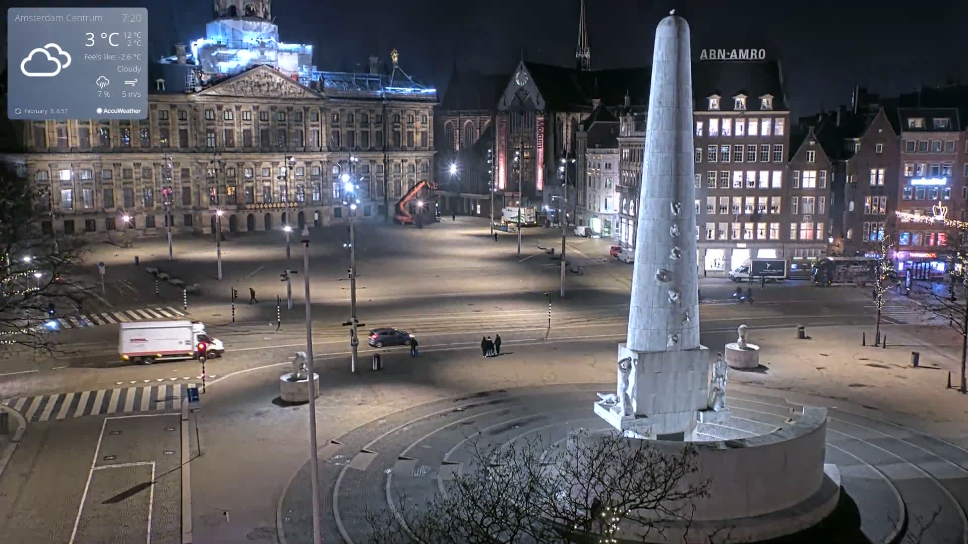 Amsterdam De Dam Square Live Cam - North Holland, Netherlands