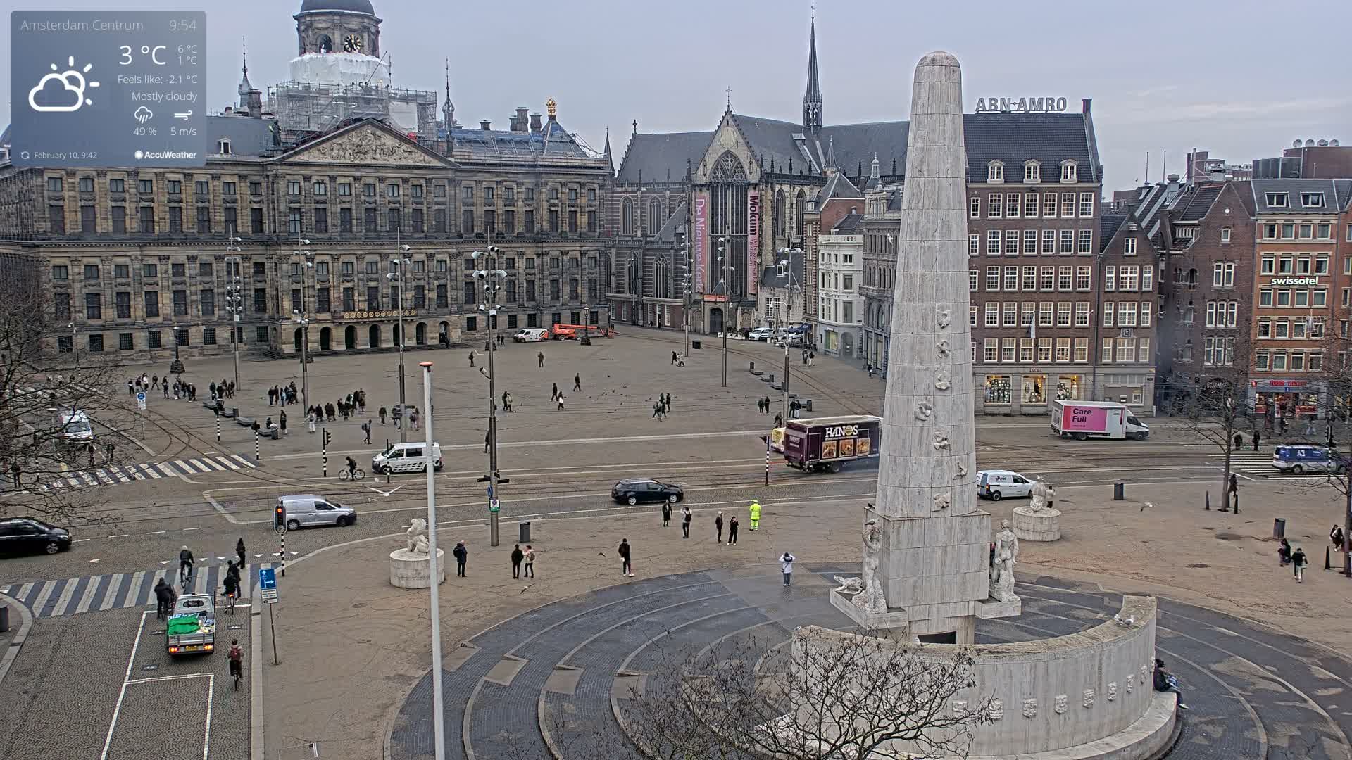 Amsterdam De Dam Square Live Cam - North Holland, Netherlands