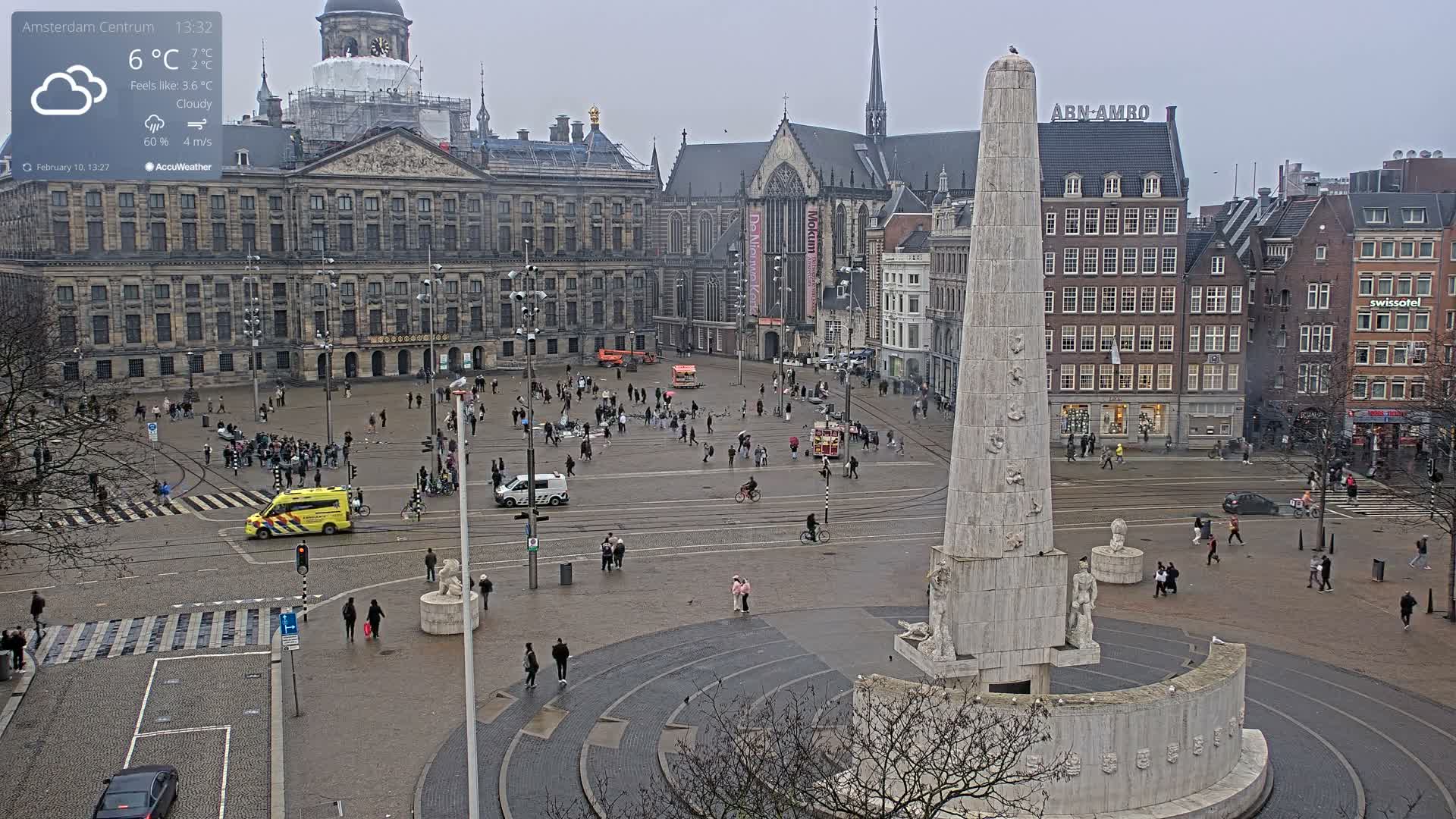 Amsterdam De Dam Square Live Cam - North Holland, Netherlands