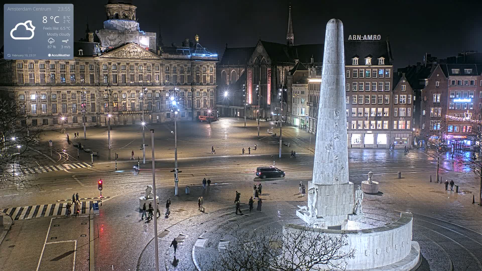 Amsterdam De Dam Square Live Cam - North Holland, Netherlands