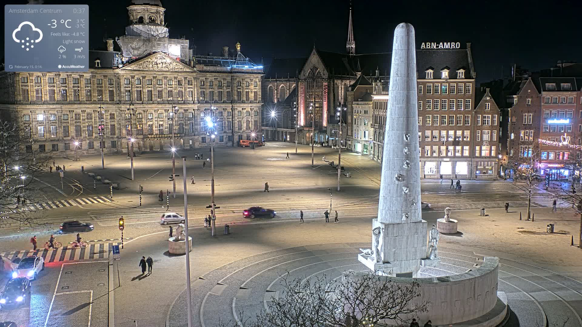 Amsterdam De Dam Square Live Cam - North Holland, Netherlands